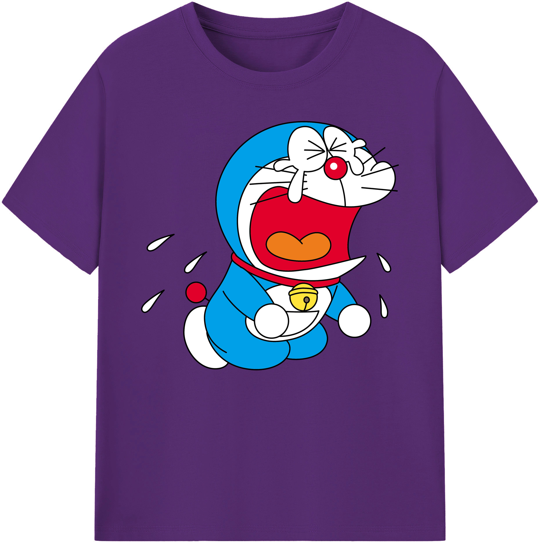 （画像用） ドラえもん Doraemon 綿100％ メンズ半袖Tシャツ｜肌触りやわらか＆通気性