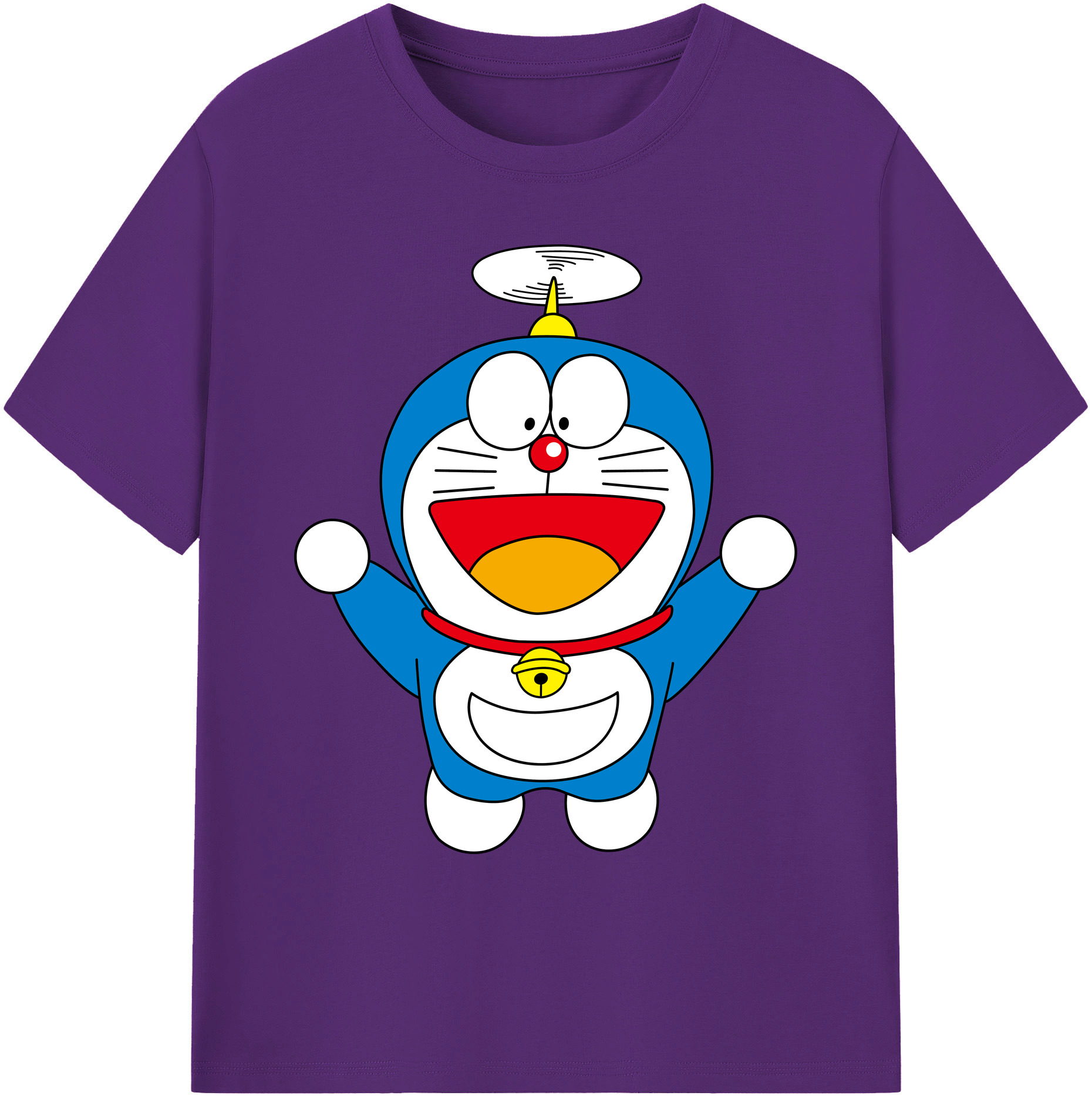 （画像用） ドラえもん Doraemon 綿100％ メンズ半袖Tシャツ｜肌触りやわらか＆通気性