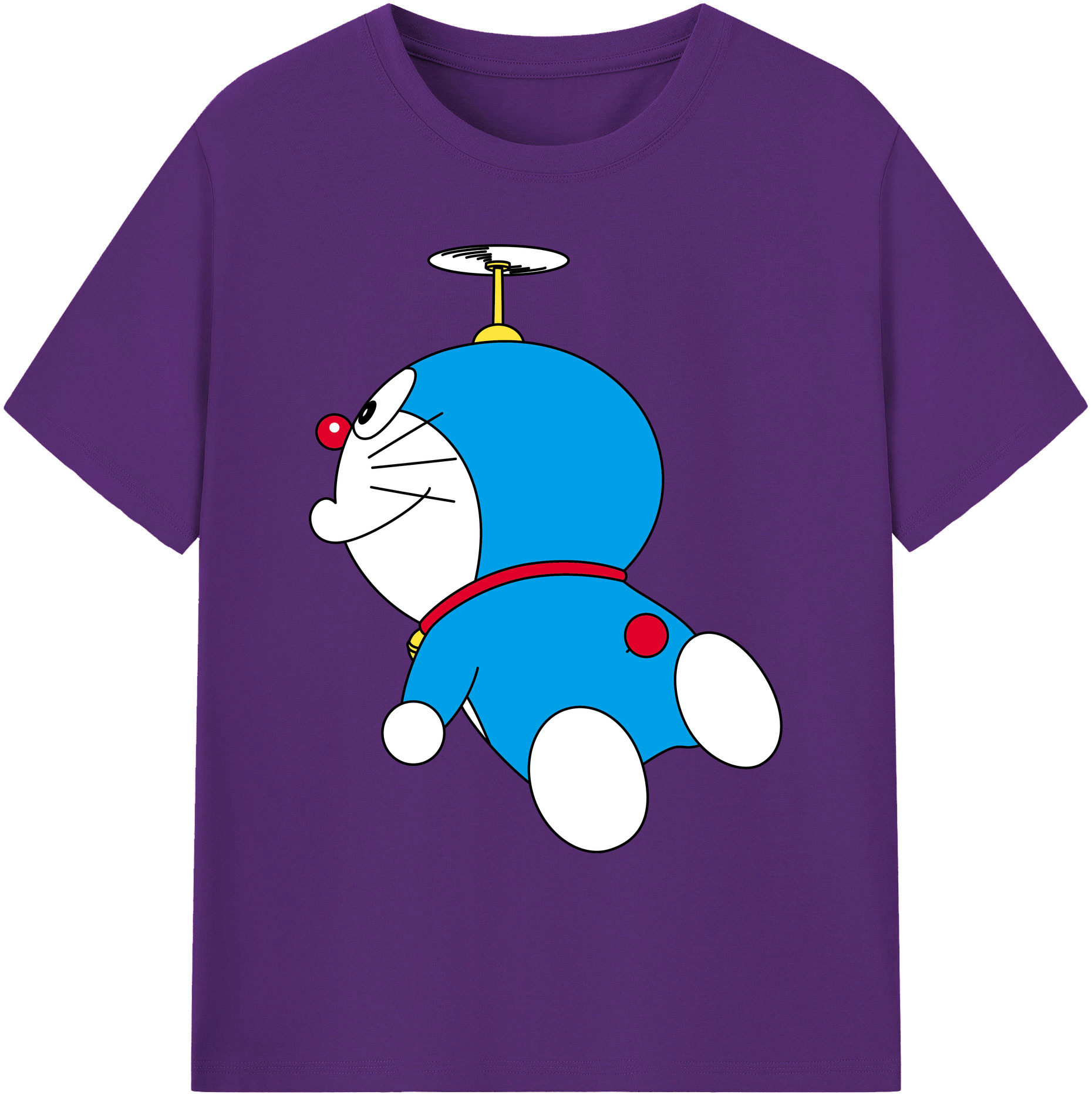 （画像用） ドラえもん Doraemon 綿100％ メンズ半袖Tシャツ｜肌触りやわらか＆通気性