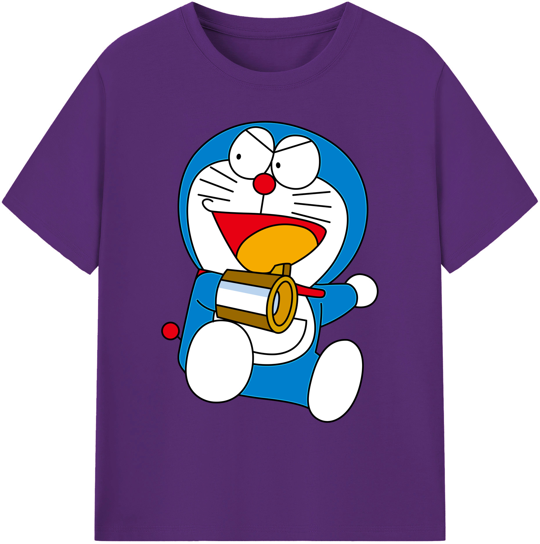 （画像用） ドラえもん Doraemon 綿100％ メンズ半袖Tシャツ｜肌触りやわらか＆通気性