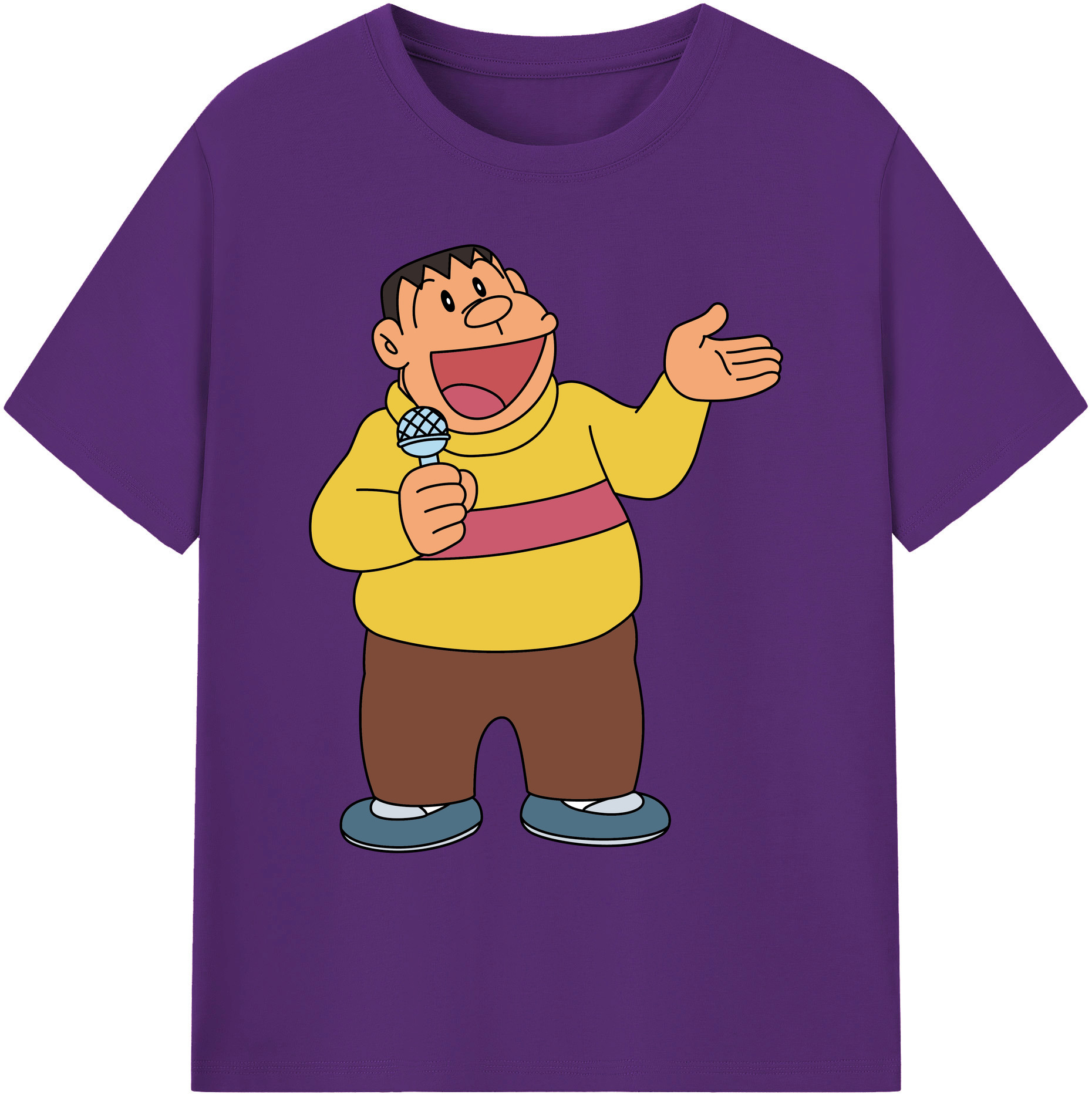 （画像用） ドラえもん 剛田武 Doraemon Gouta Takeshi 綿100％ メンズ半袖Tシャツ｜肌触りやわらか＆通気性