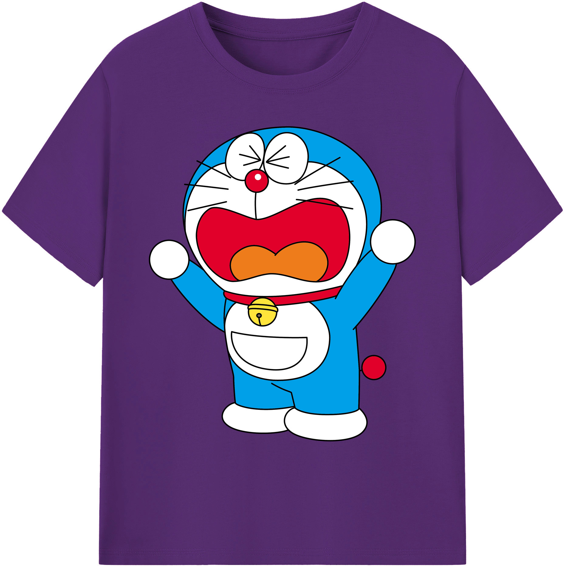 （画像用） ドラえもん Doraemon 綿100％ メンズ半袖Tシャツ｜肌触りやわらか＆通気性