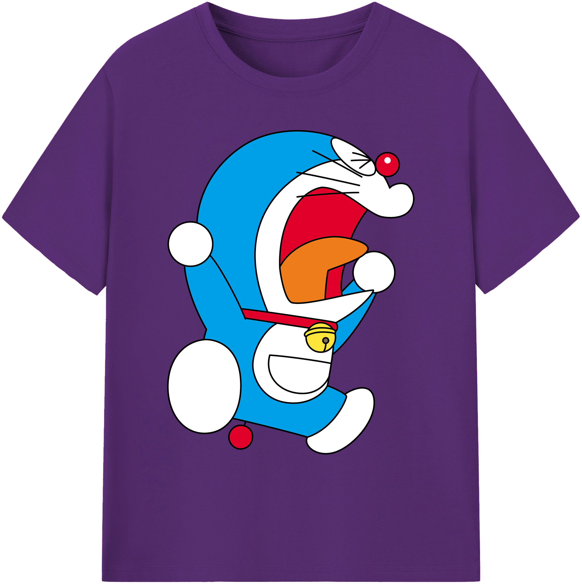 （画像用） ドラえもん Doraemon 綿100％ メンズ半袖Tシャツ｜肌触りやわらか＆通気性