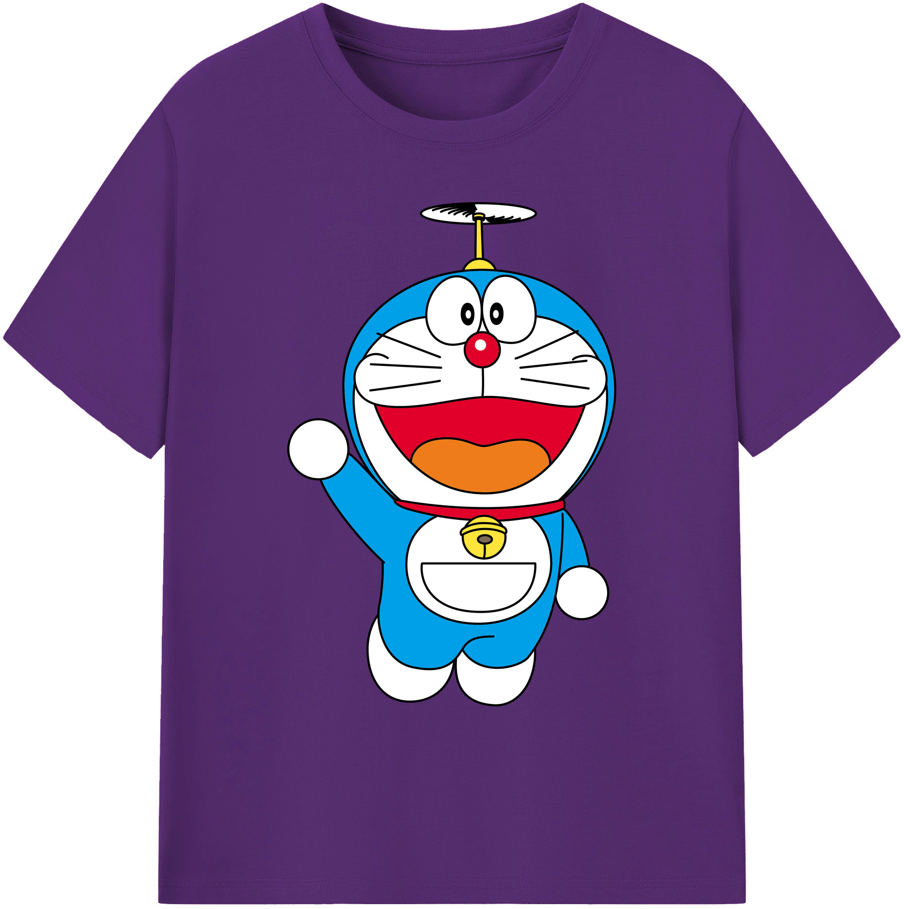 （画像用） ドラえもん Doraemon 綿100％ メンズ半袖Tシャツ｜肌触りやわらか＆通気性