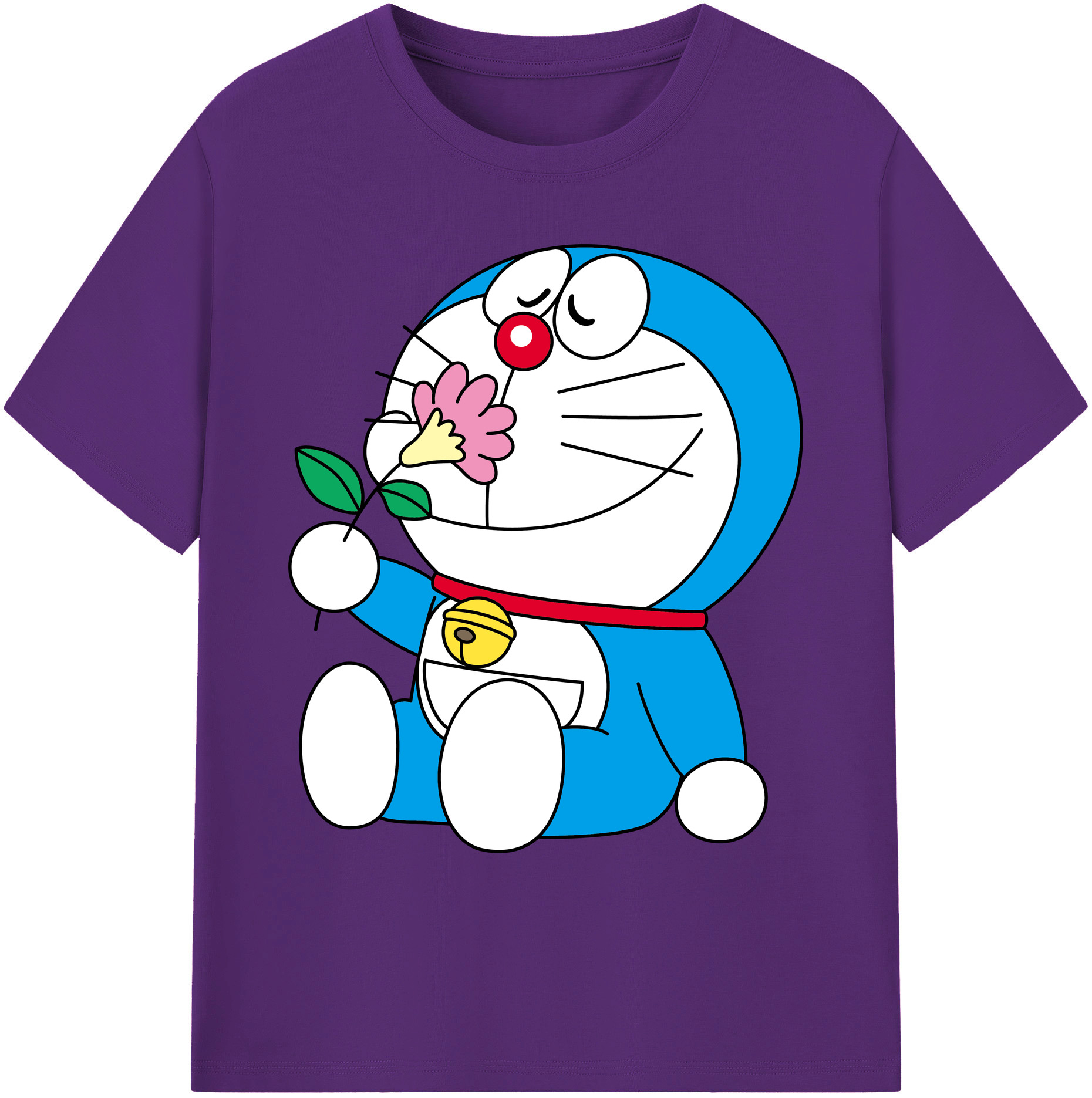 （画像用） ドラえもん Doraemon 綿100％ メンズ半袖Tシャツ｜肌触りやわらか＆通気性