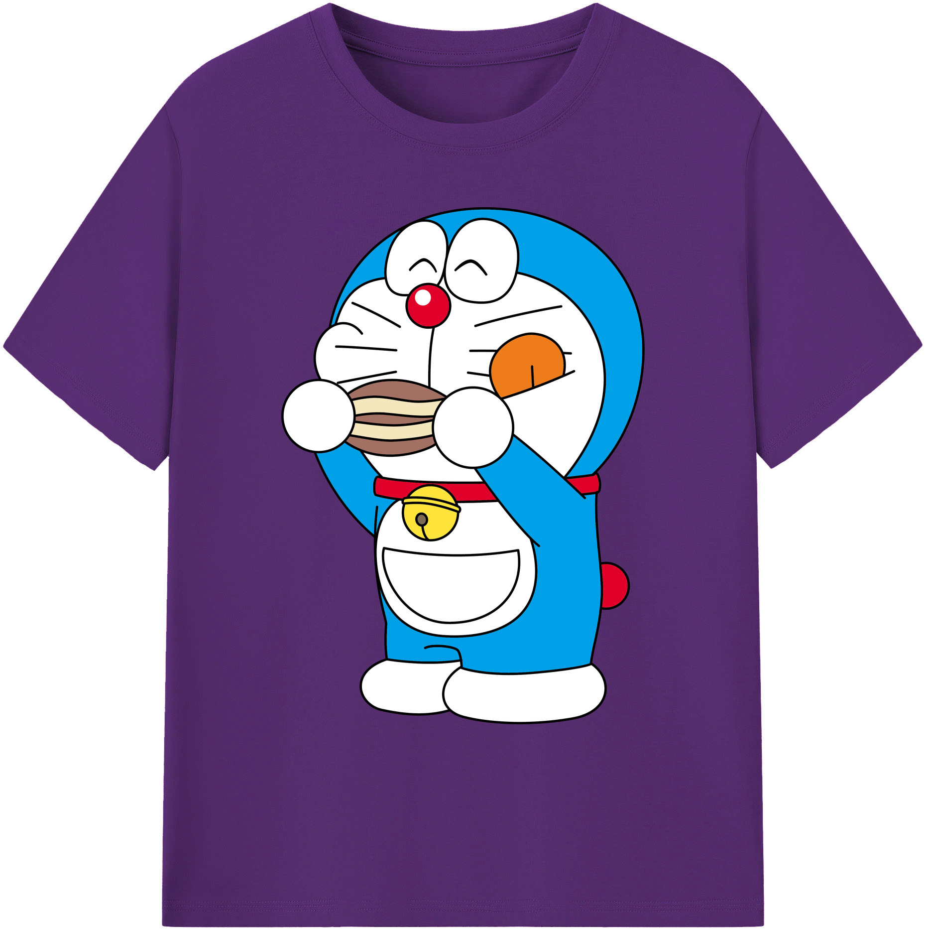 （画像用） ドラえもん Doraemon 綿100％ メンズ半袖Tシャツ｜肌触りやわらか＆通気性
