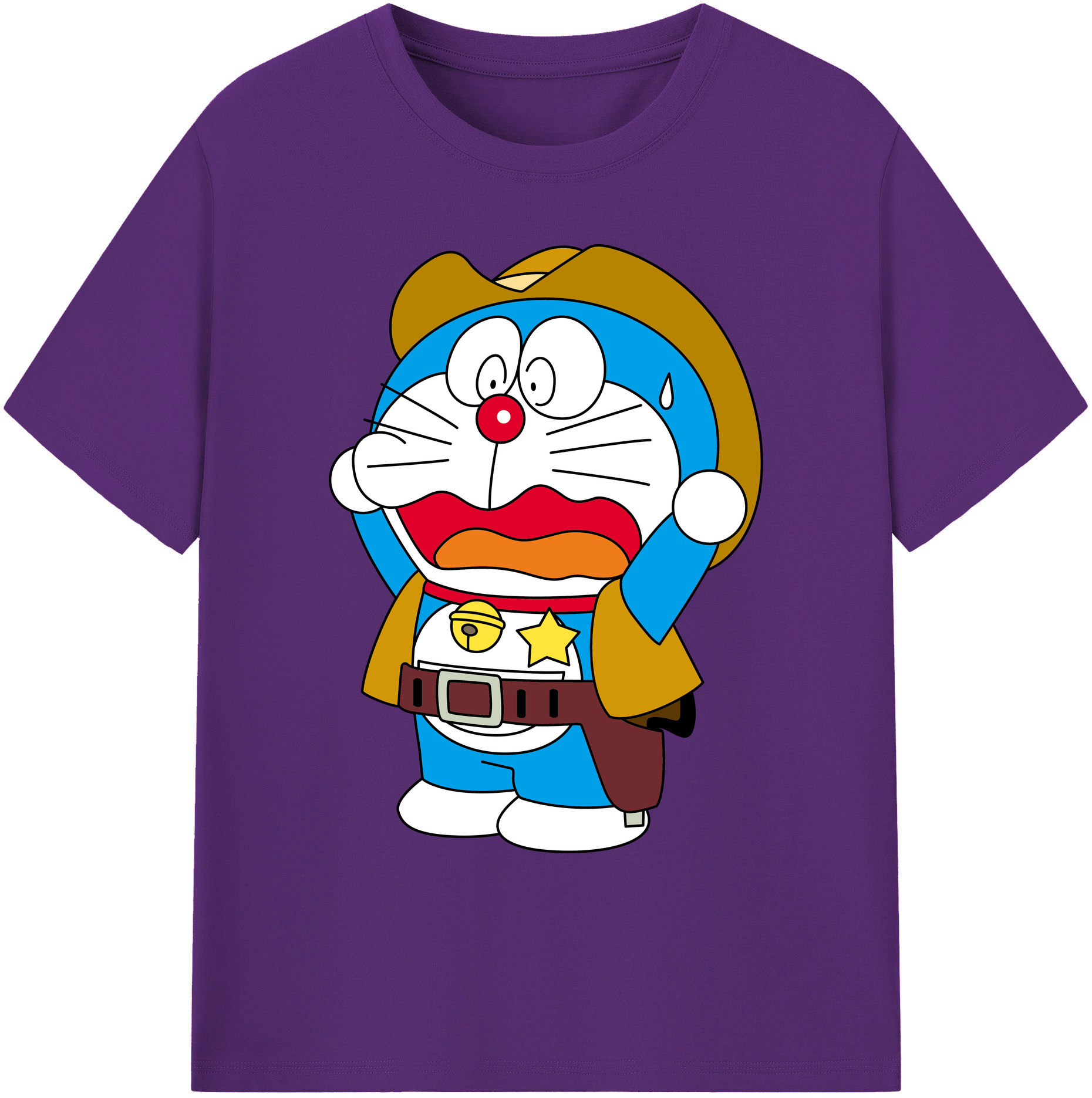 （画像用） ドラえもん Doraemon 綿100％ メンズ半袖Tシャツ｜肌触りやわらか＆通気性