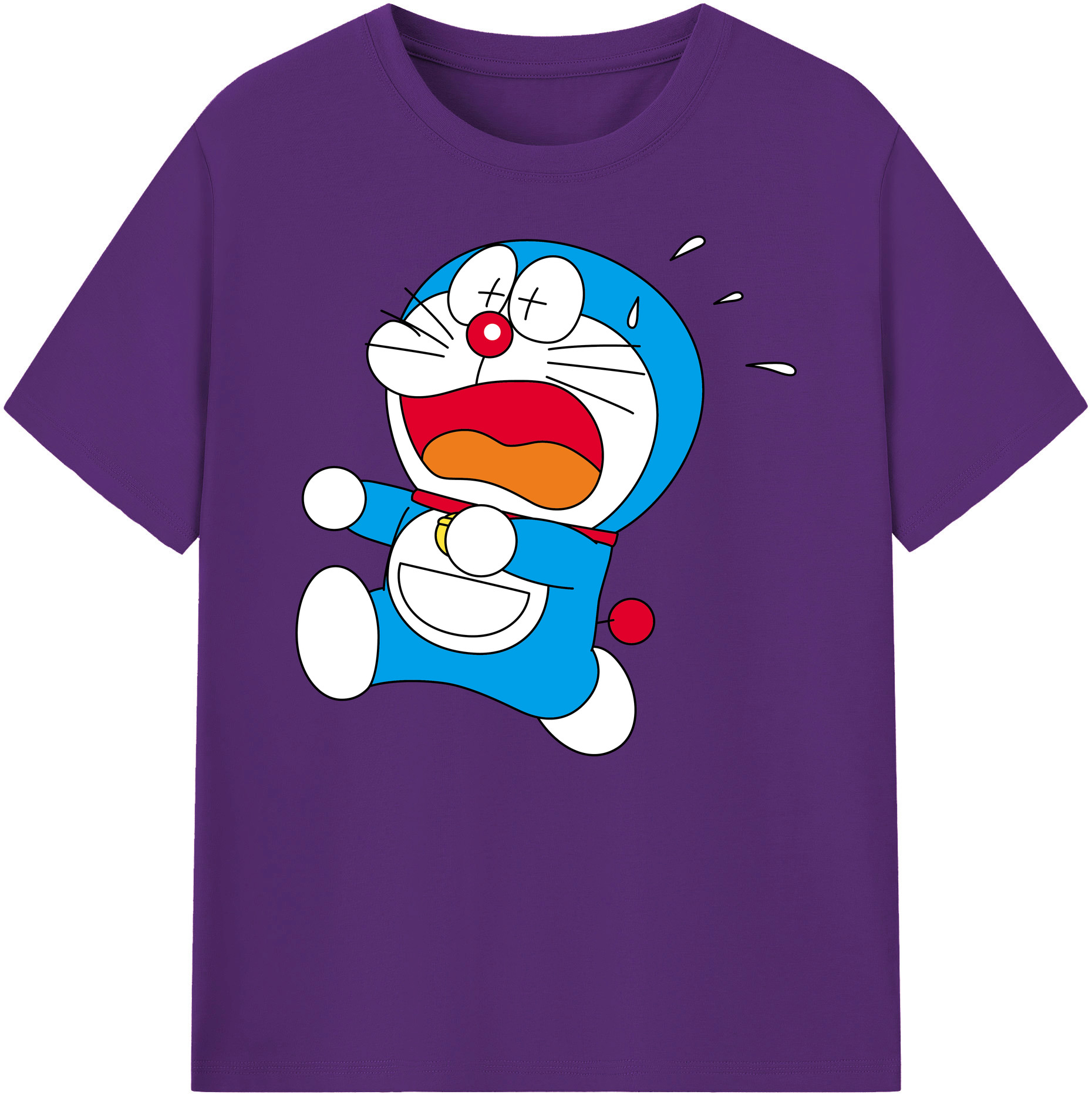 （画像用） ドラえもん Doraemon 綿100％ メンズ半袖Tシャツ｜肌触りやわらか＆通気性