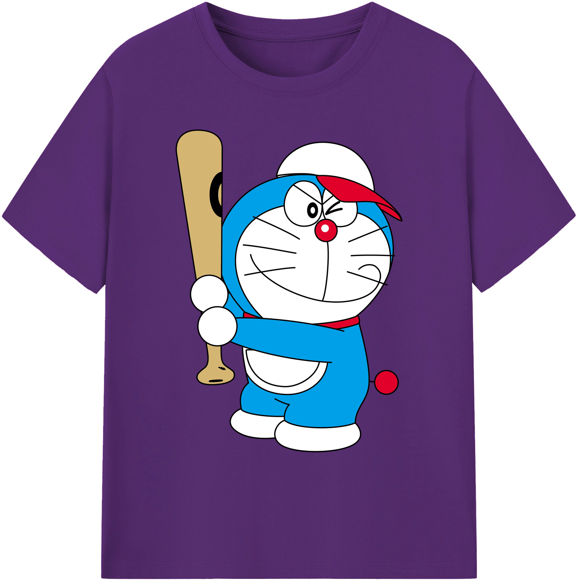 （画像用） ドラえもん Doraemon 綿100％ メンズ半袖Tシャツ｜肌触りやわらか＆通気性