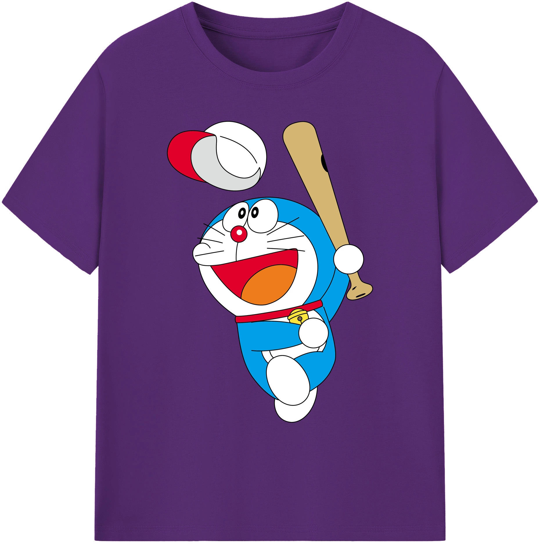 （画像用） ドラえもん Doraemon 綿100％ メンズ半袖Tシャツ｜肌触りやわらか＆通気性