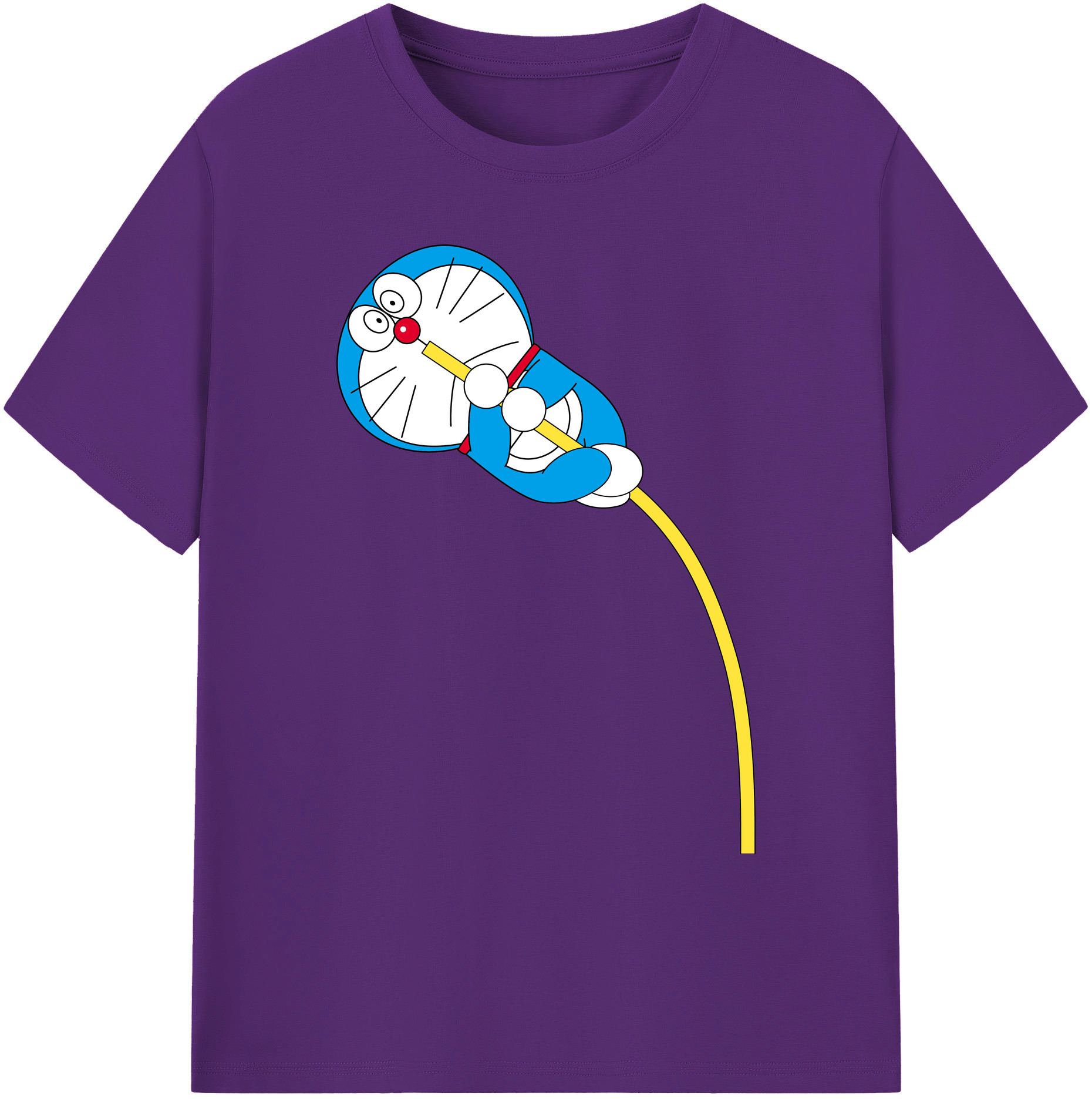 （画像用） ドラえもん Doraemon 綿100％ メンズ半袖Tシャツ｜肌触りやわらか＆通気性