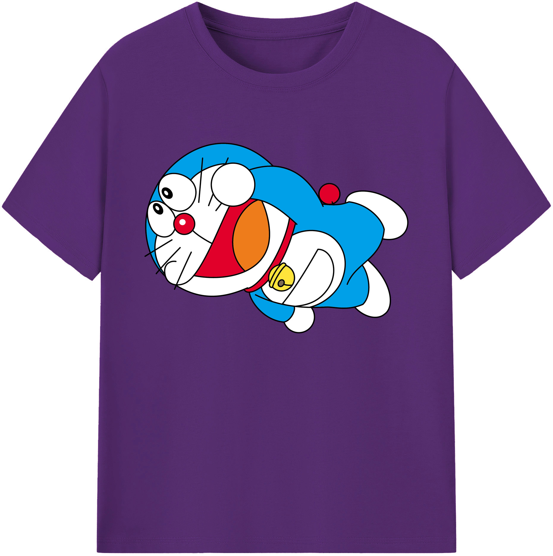 （画像用） ドラえもん Doraemon 綿100％ メンズ半袖Tシャツ｜肌触りやわらか＆通気性
