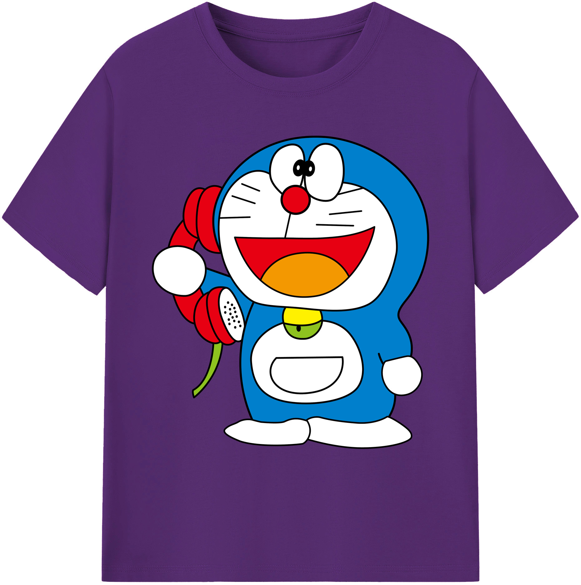 （画像用） ドラえもん Doraemon 綿100％ メンズ半袖Tシャツ｜肌触りやわらか＆通気性