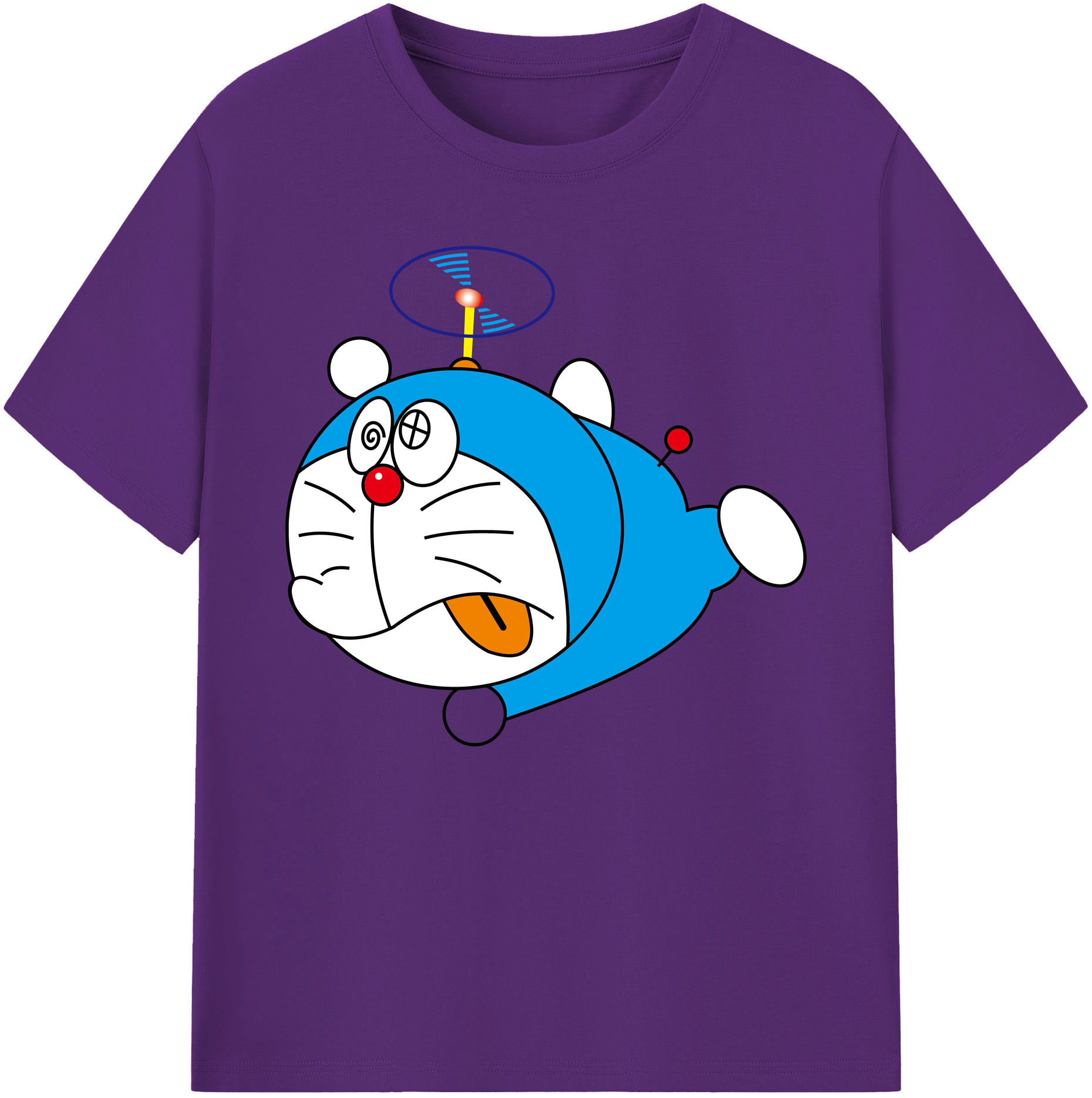 （画像用） ドラえもん Doraemon 綿100％ メンズ半袖Tシャツ｜肌触りやわらか＆通気性