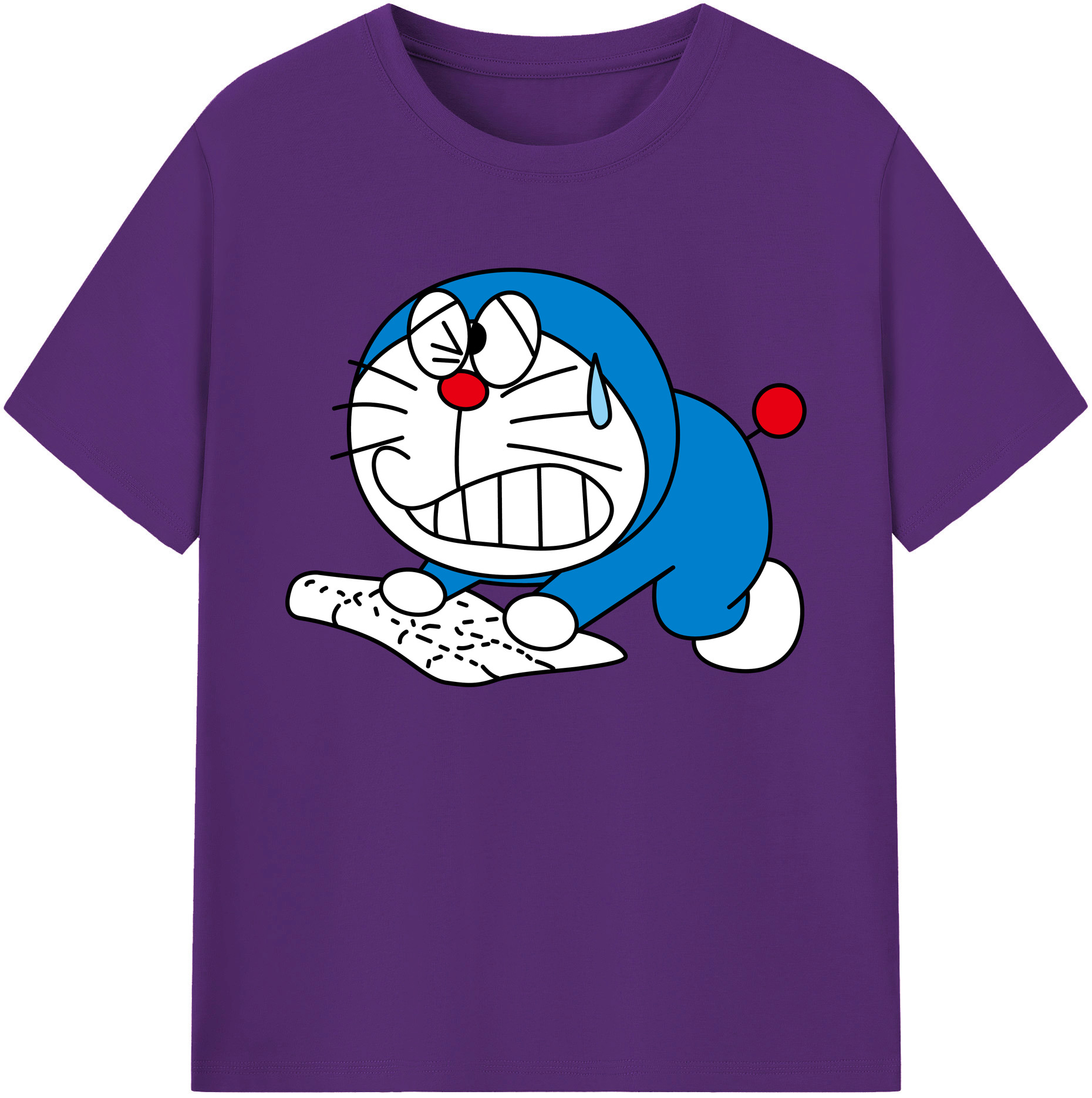 （画像用） ドラえもん Doraemon 綿100％ メンズ半袖Tシャツ｜肌触りやわらか＆通気性