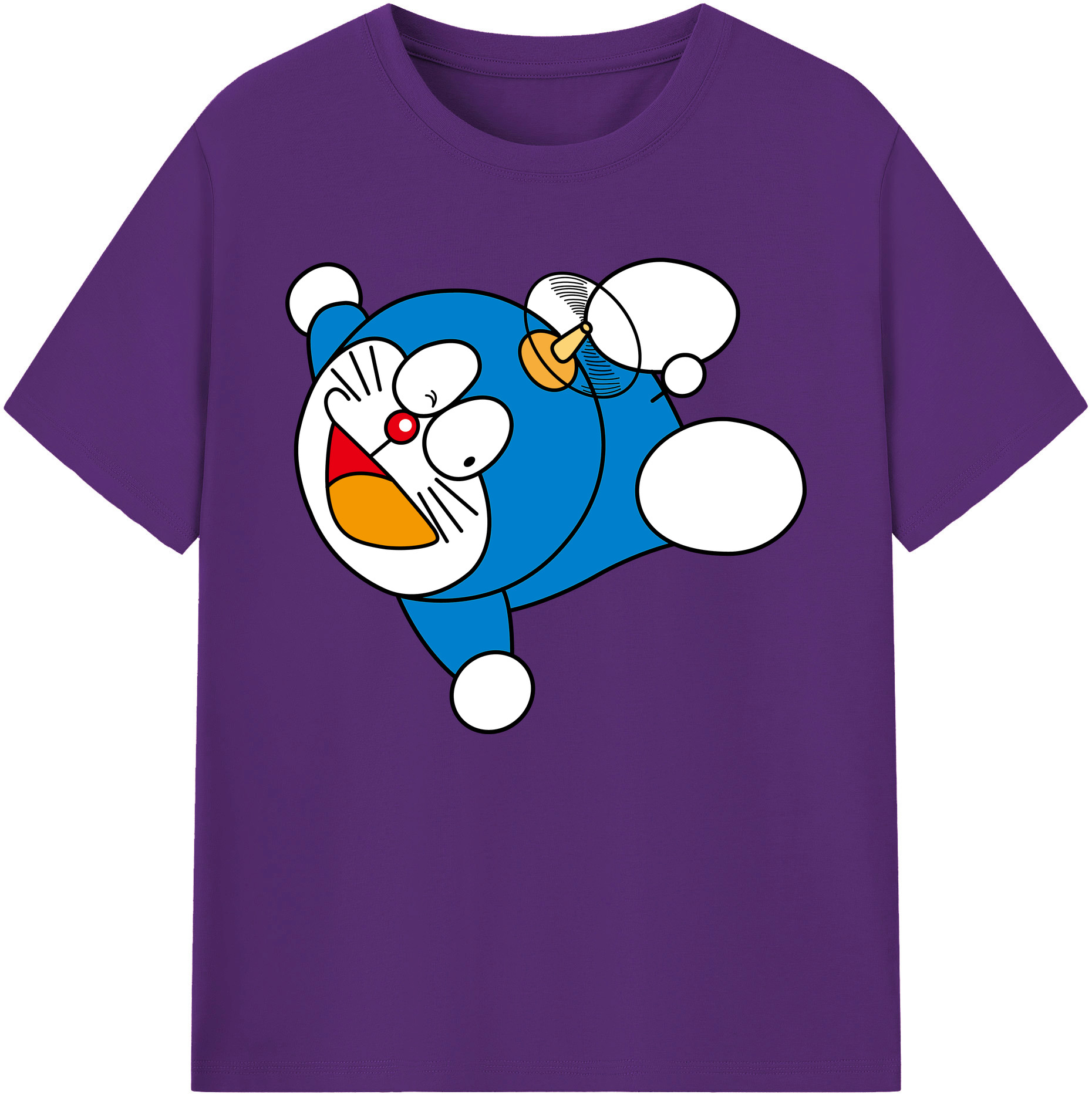 （画像用） ドラえもん Doraemon 綿100％ メンズ半袖Tシャツ｜肌触りやわらか＆通気性