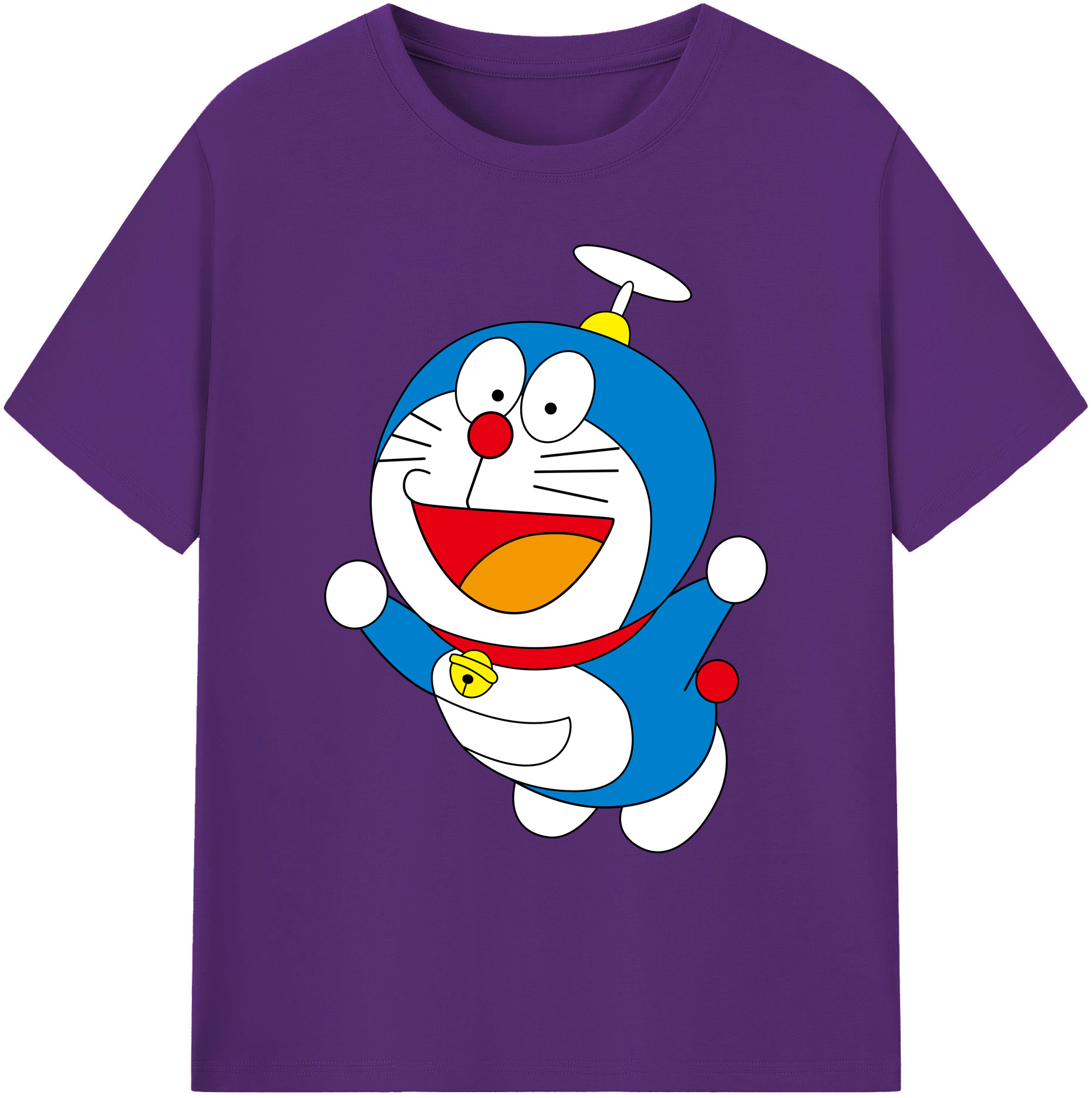 （画像用） ドラえもん Doraemon 綿100％ メンズ半袖Tシャツ｜肌触りやわらか＆通気性