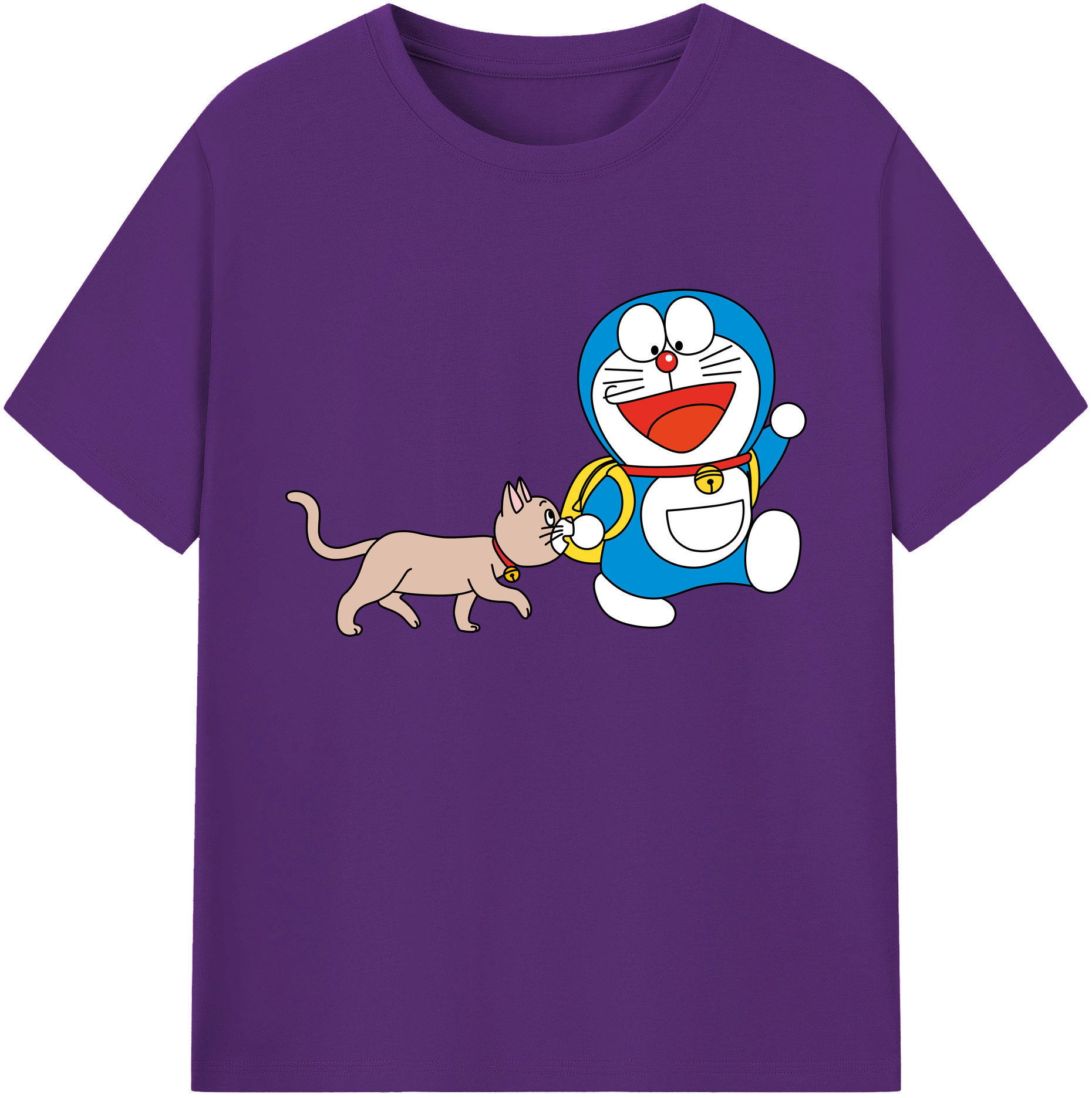 （画像用） ドラえもん Doraemon 綿100％ メンズ半袖Tシャツ｜肌触りやわらか＆通気性