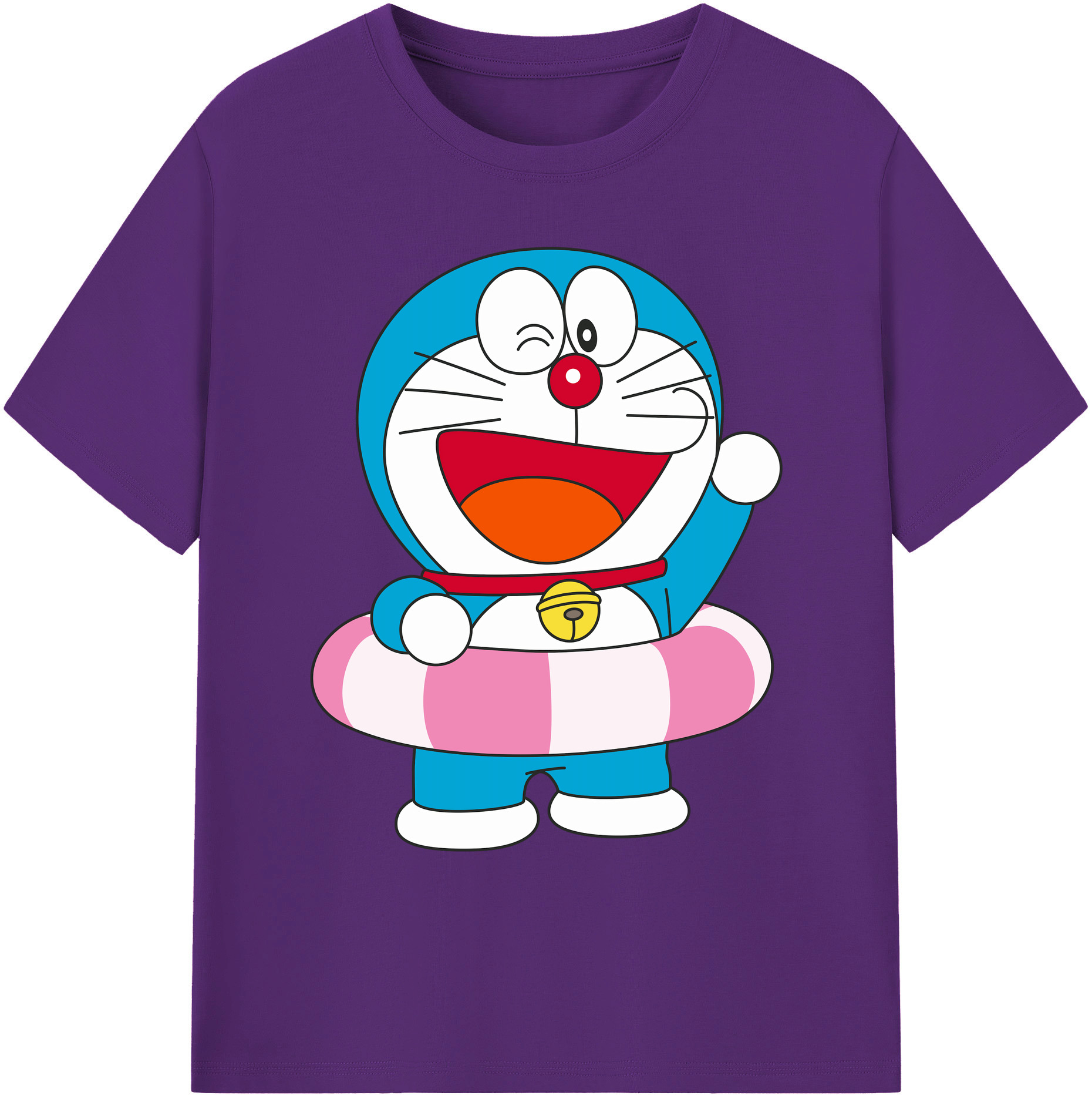 （画像用） ドラえもん Doraemon 綿100％ メンズ半袖Tシャツ｜肌触りやわらか＆通気性