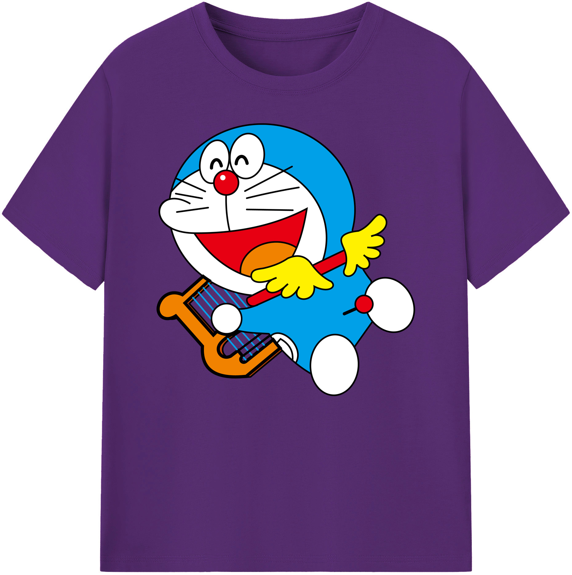 （画像用） ドラえもん Doraemon 綿100％ メンズ半袖Tシャツ｜肌触りやわらか＆通気性