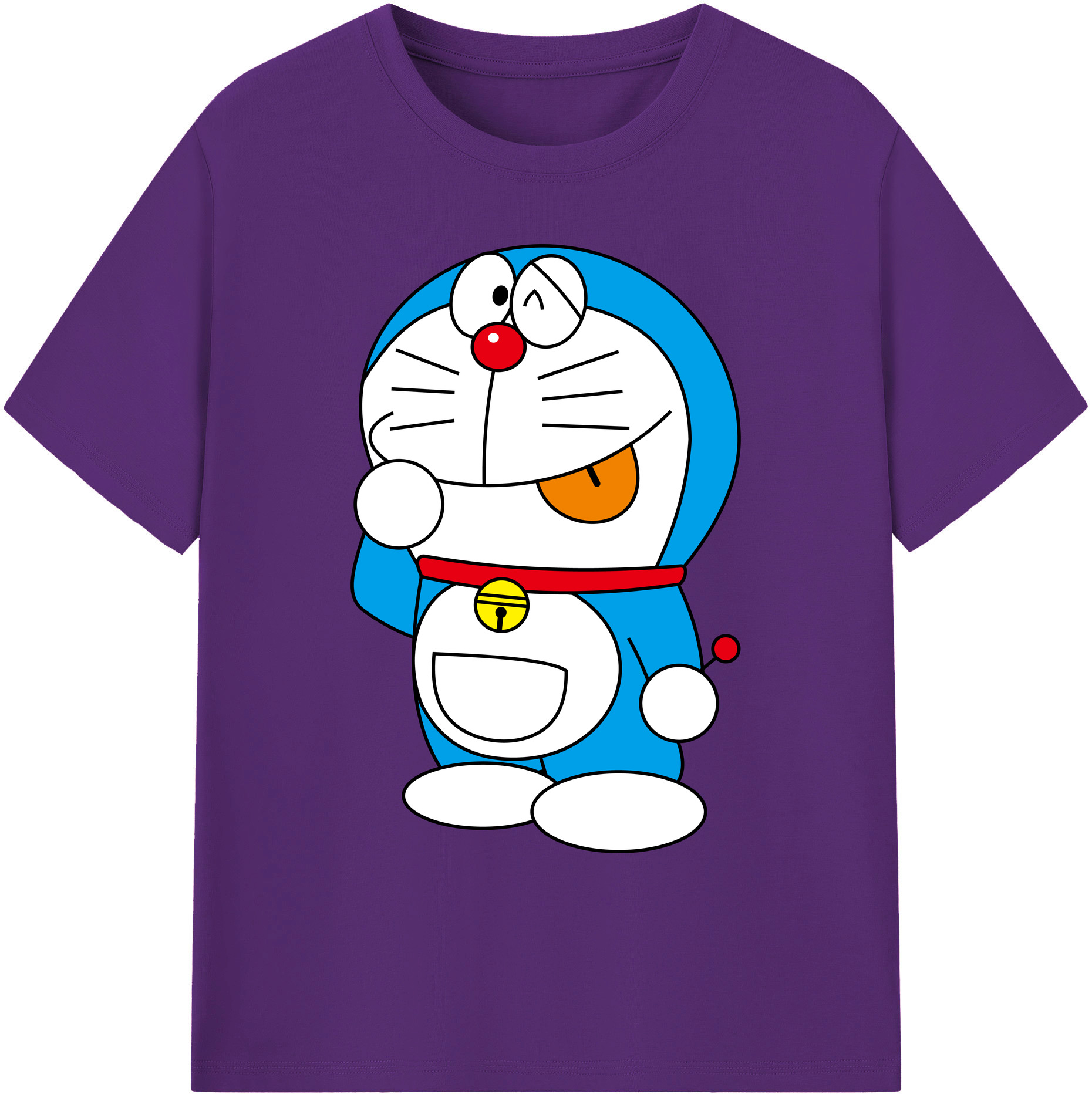 （画像用） ドラえもん Doraemon 綿100％ メンズ半袖Tシャツ｜肌触りやわらか＆通気性