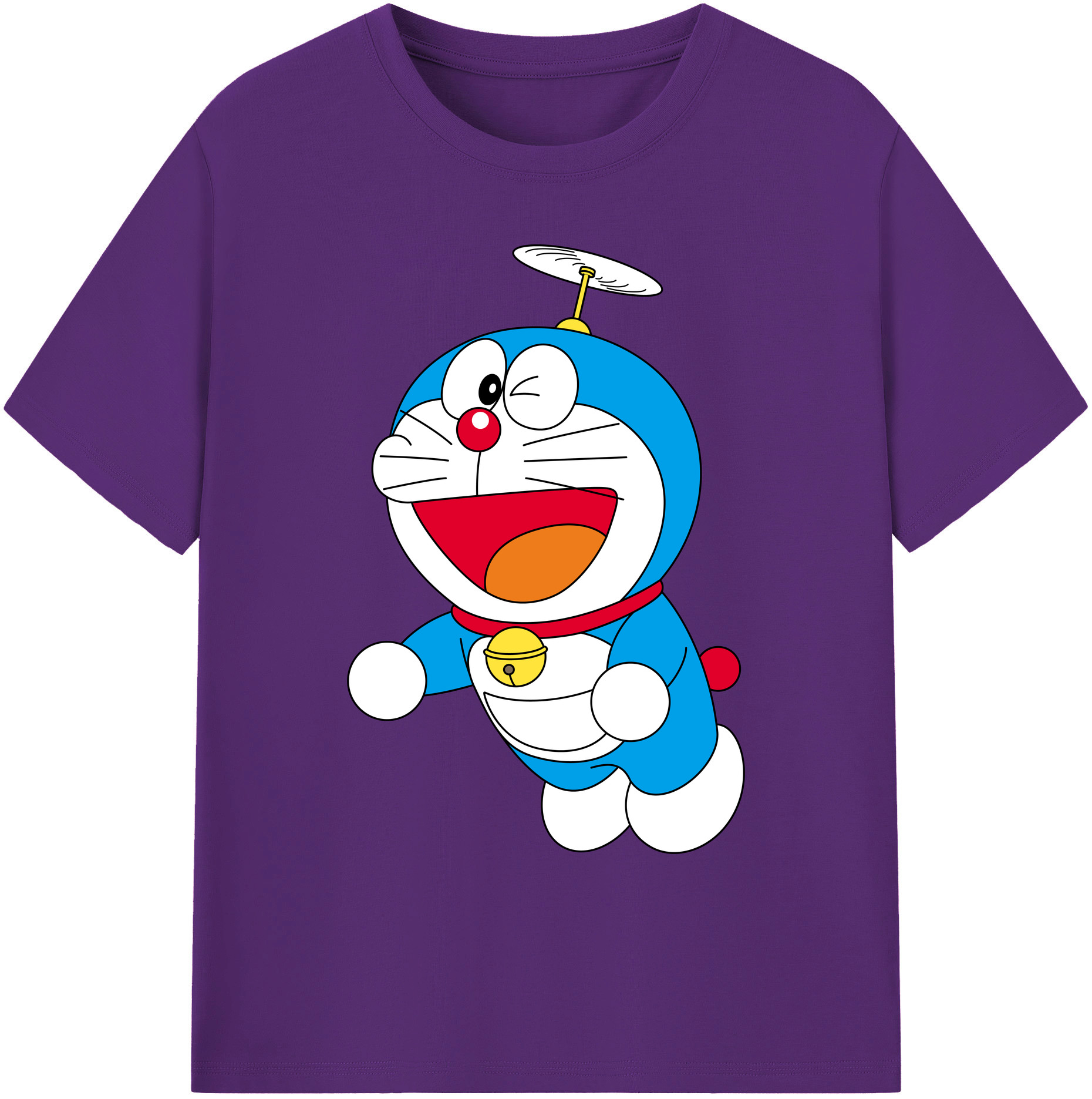 （画像用） ドラえもん Doraemon 綿100％ メンズ半袖Tシャツ｜肌触りやわらか＆通気性