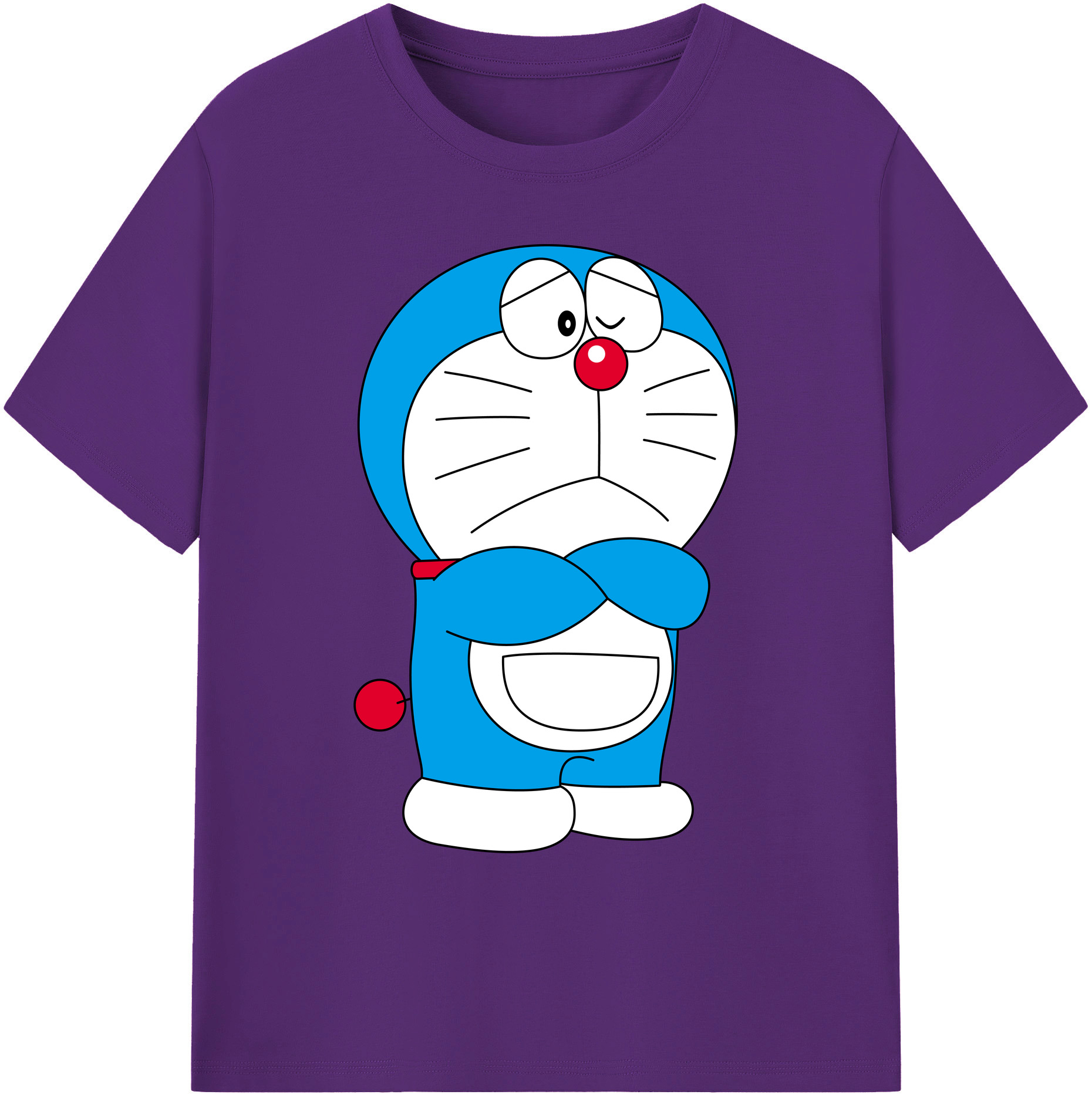 （画像用） ドラえもん Doraemon 綿100％ メンズ半袖Tシャツ｜肌触りやわらか＆通気性