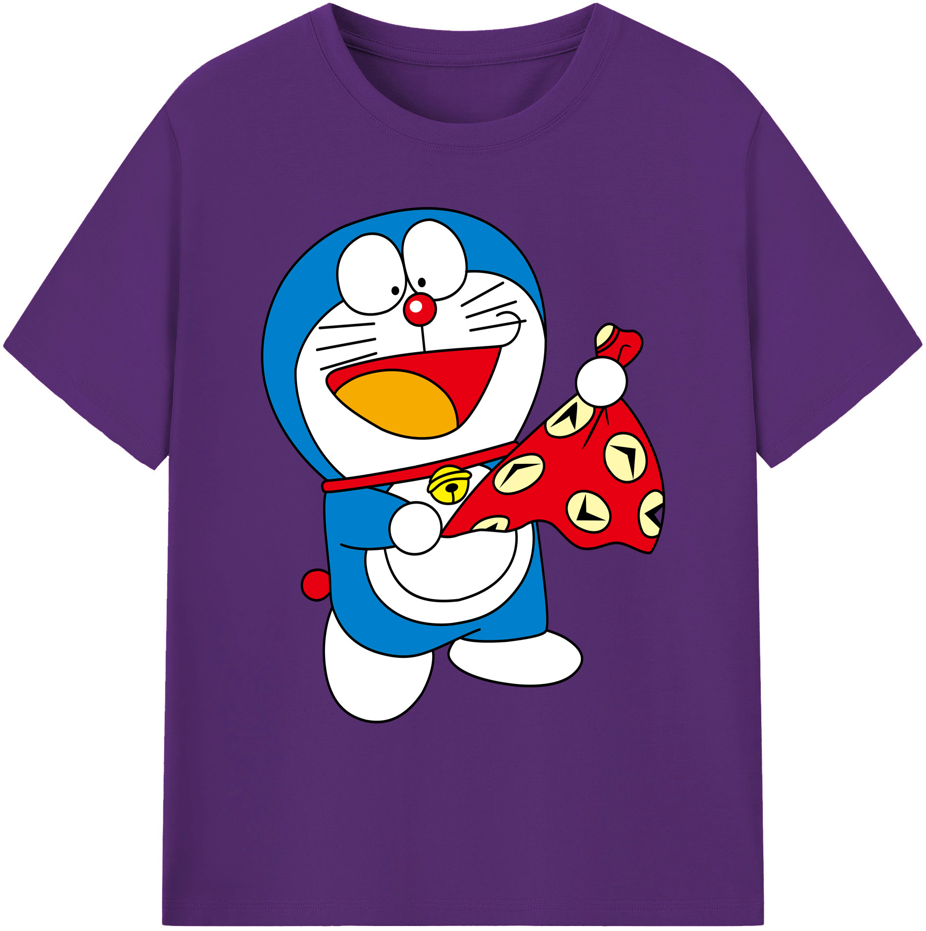 （画像用） ドラえもん Doraemon 綿100％ メンズ半袖Tシャツ｜肌触りやわらか＆通気性