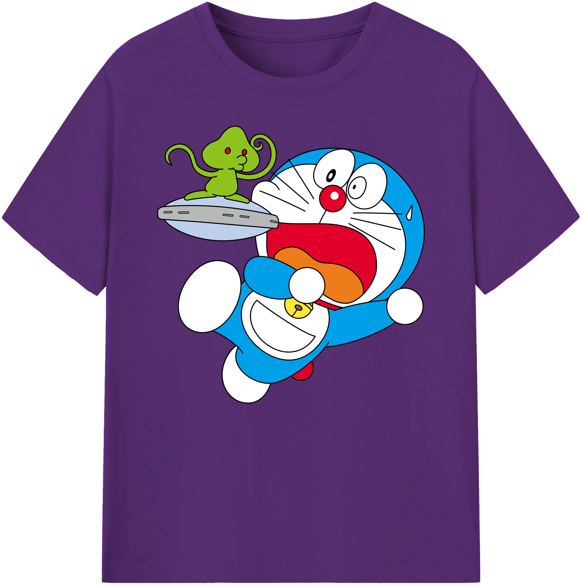 （画像用） ドラえもん Doraemon 綿100％ メンズ半袖Tシャツ｜肌触りやわらか＆通気性