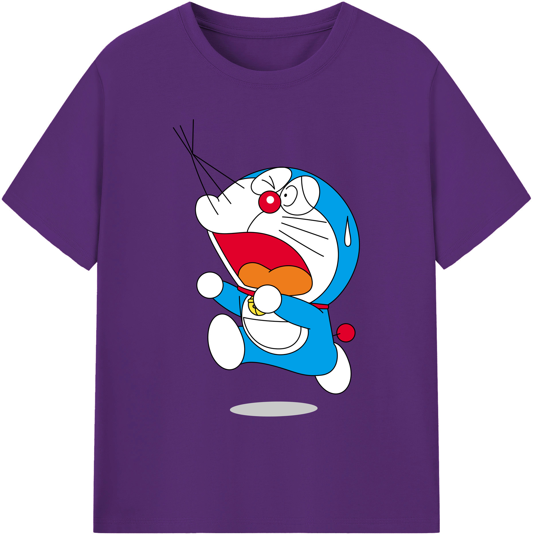 （画像用） ドラえもん Doraemon 綿100％ メンズ半袖Tシャツ｜肌触りやわらか＆通気性
