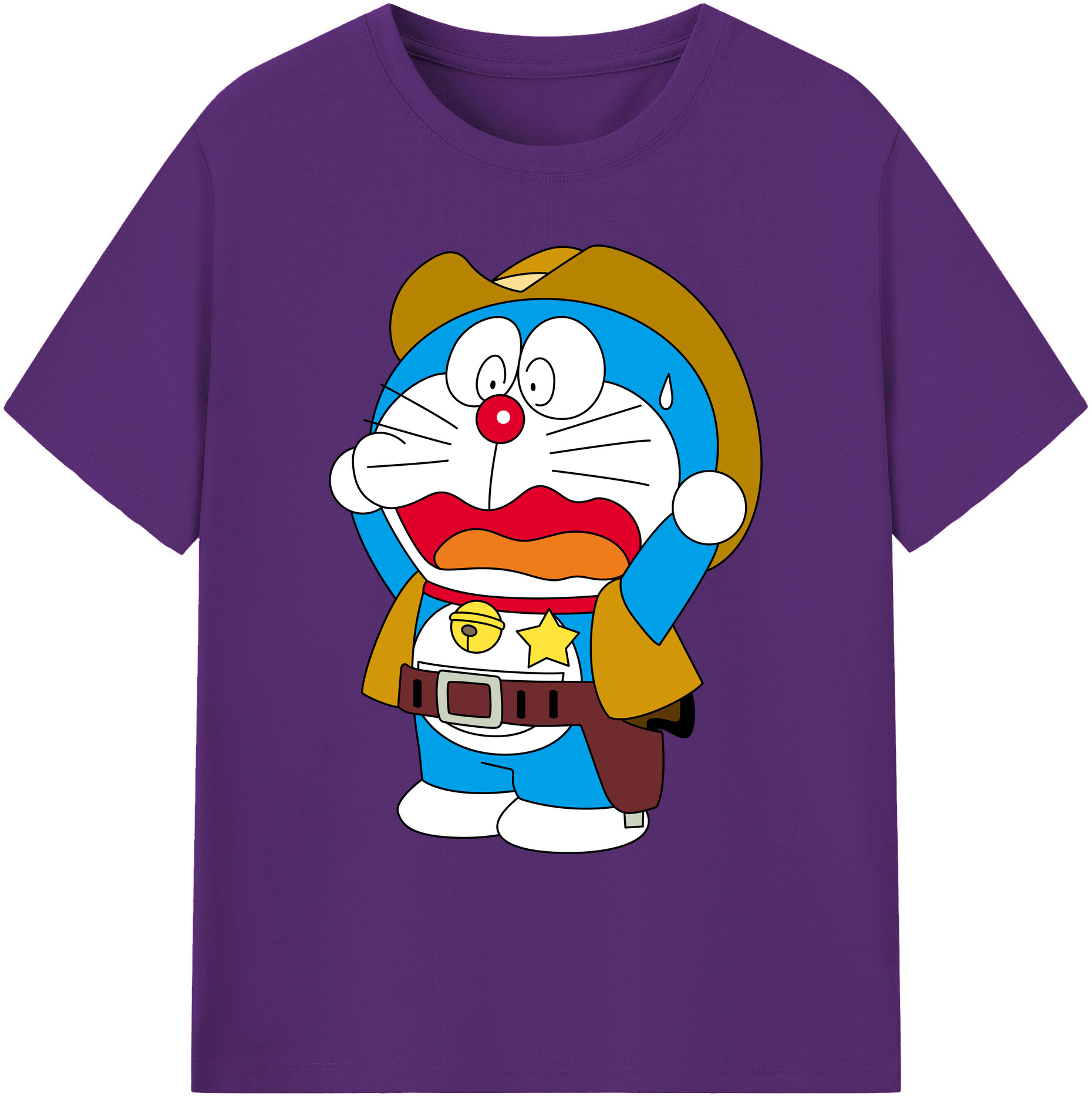（画像用） ドラえもん Doraemon 綿100％ メンズ半袖Tシャツ｜肌触りやわらか＆通気性