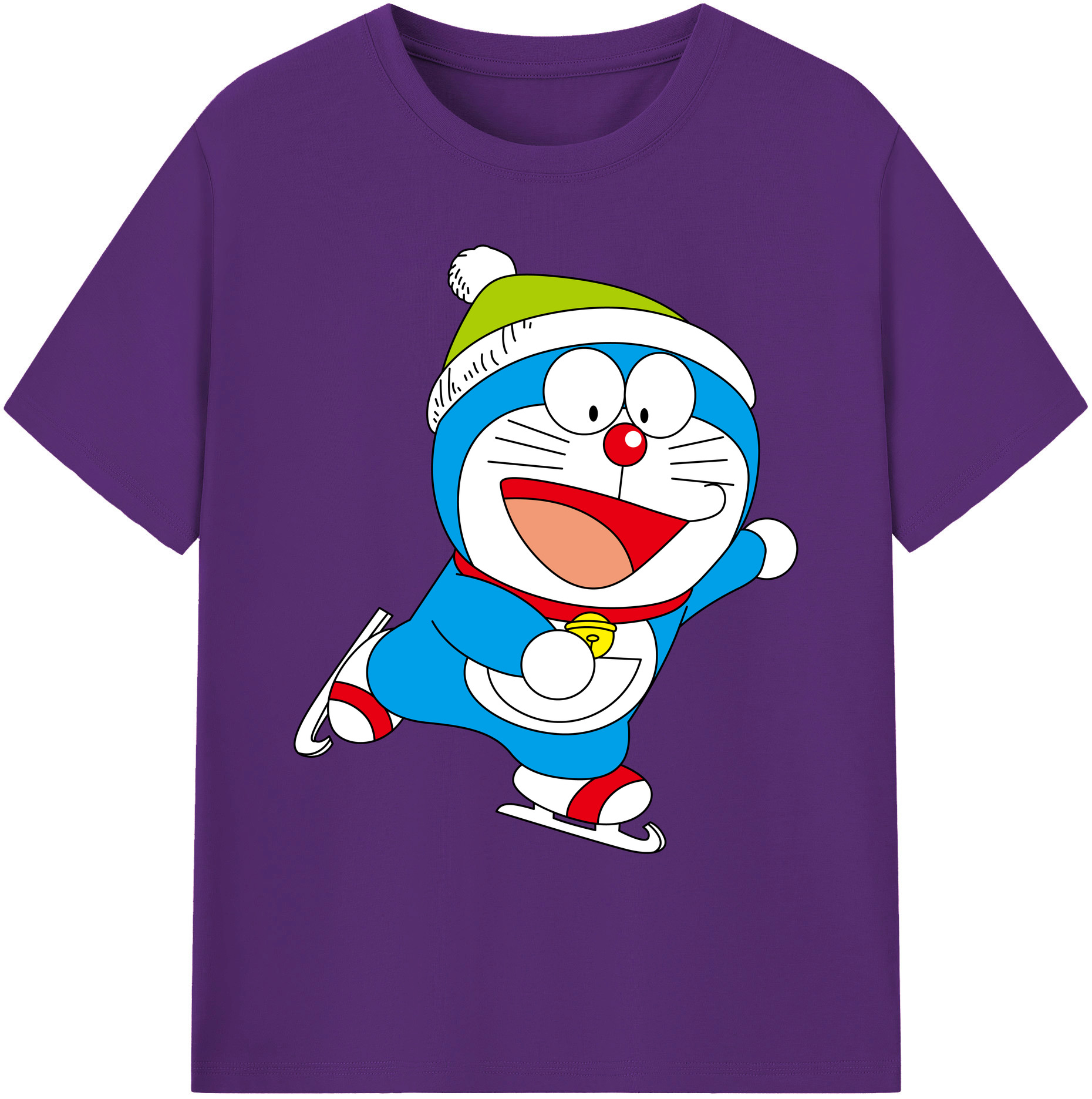 （画像用） ドラえもん Doraemon 綿100％ メンズ半袖Tシャツ｜肌触りやわらか＆通気性