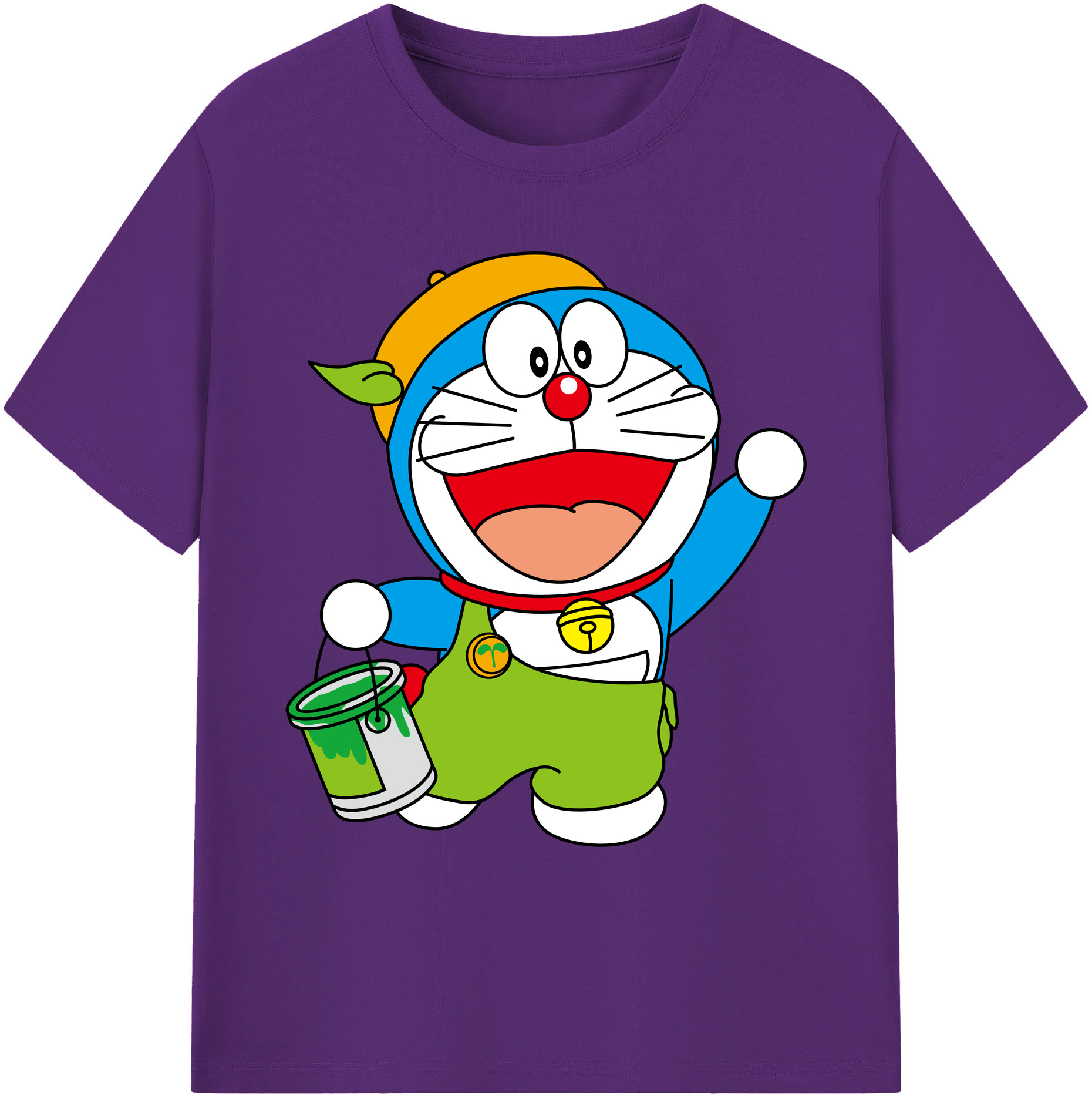 （画像用） ドラえもん Doraemon 綿100％ メンズ半袖Tシャツ｜肌触りやわらか＆通気性