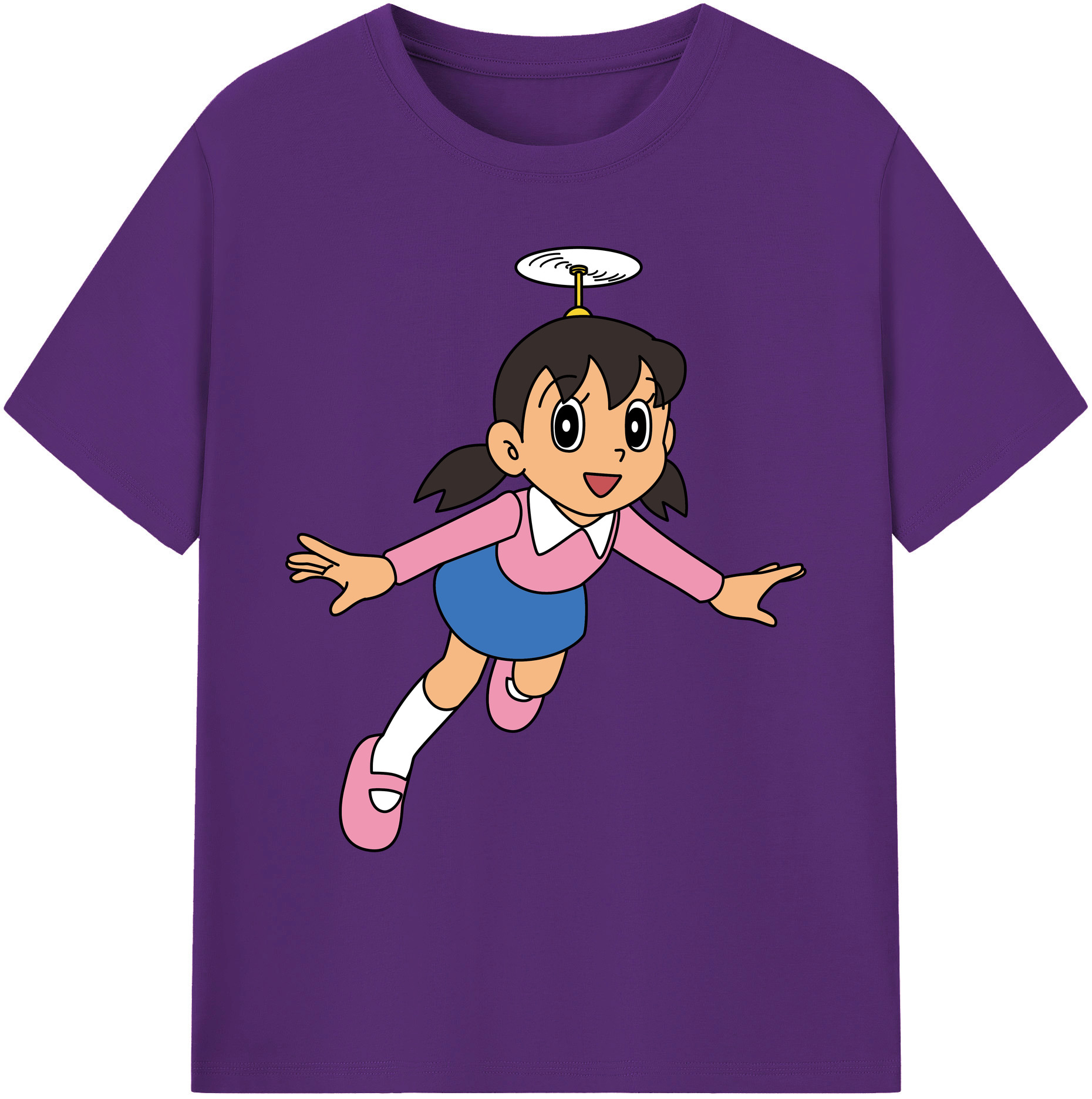 （画像用） ドラえもん みなもと しずか Doraemon Shizuka Minamoto 綿100％ メンズ半袖Tシャツ｜肌触りやわらか＆通気性