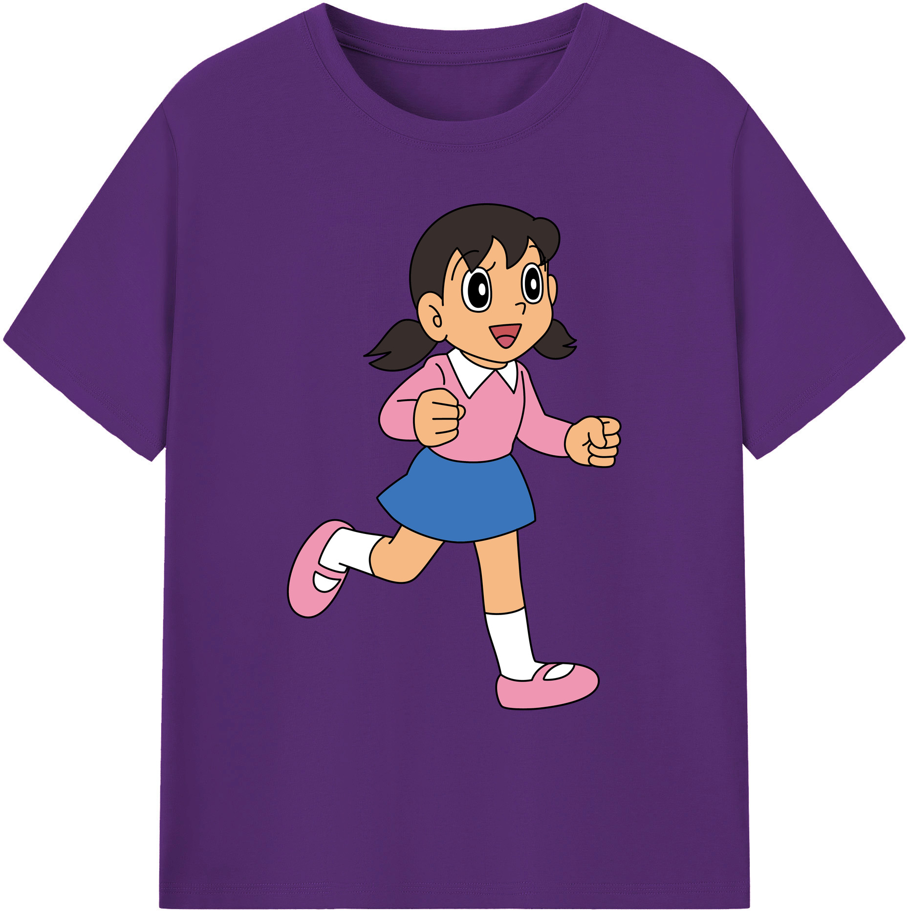 （画像用） ドラえもん みなもと しずか Doraemon Shizuka Minamoto 綿100％ メンズ半袖Tシャツ｜肌触りやわらか＆通気性
