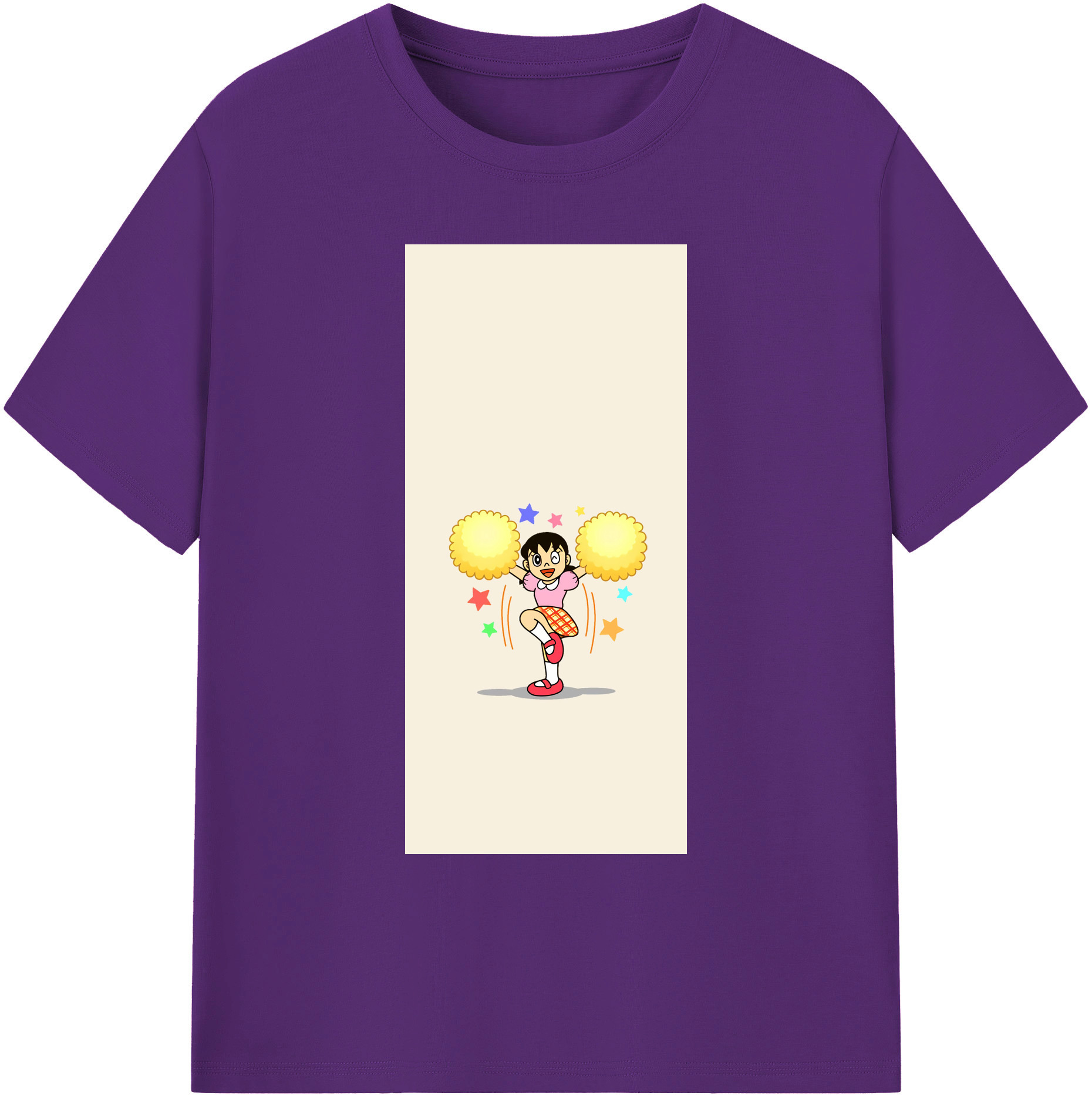 （画像用） ドラえもん みなもと しずか Doraemon Shizuka Minamoto 綿100％ メンズ半袖Tシャツ｜肌触りやわらか＆通気性