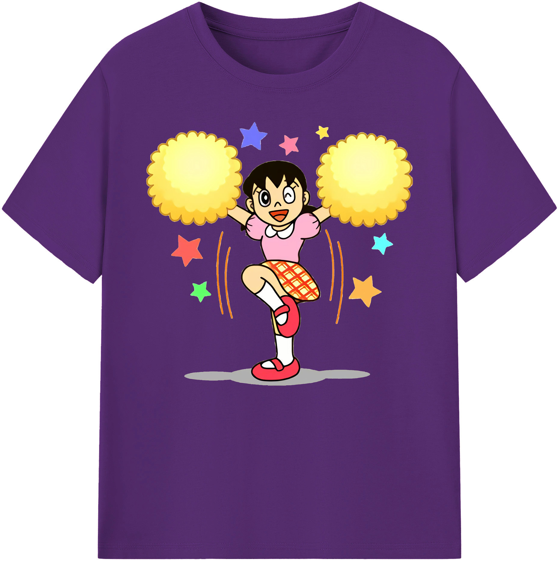 （画像用） ドラえもん みなもと しずか Doraemon Shizuka Minamoto 綿100％ メンズ半袖Tシャツ｜肌触りやわらか＆通気性