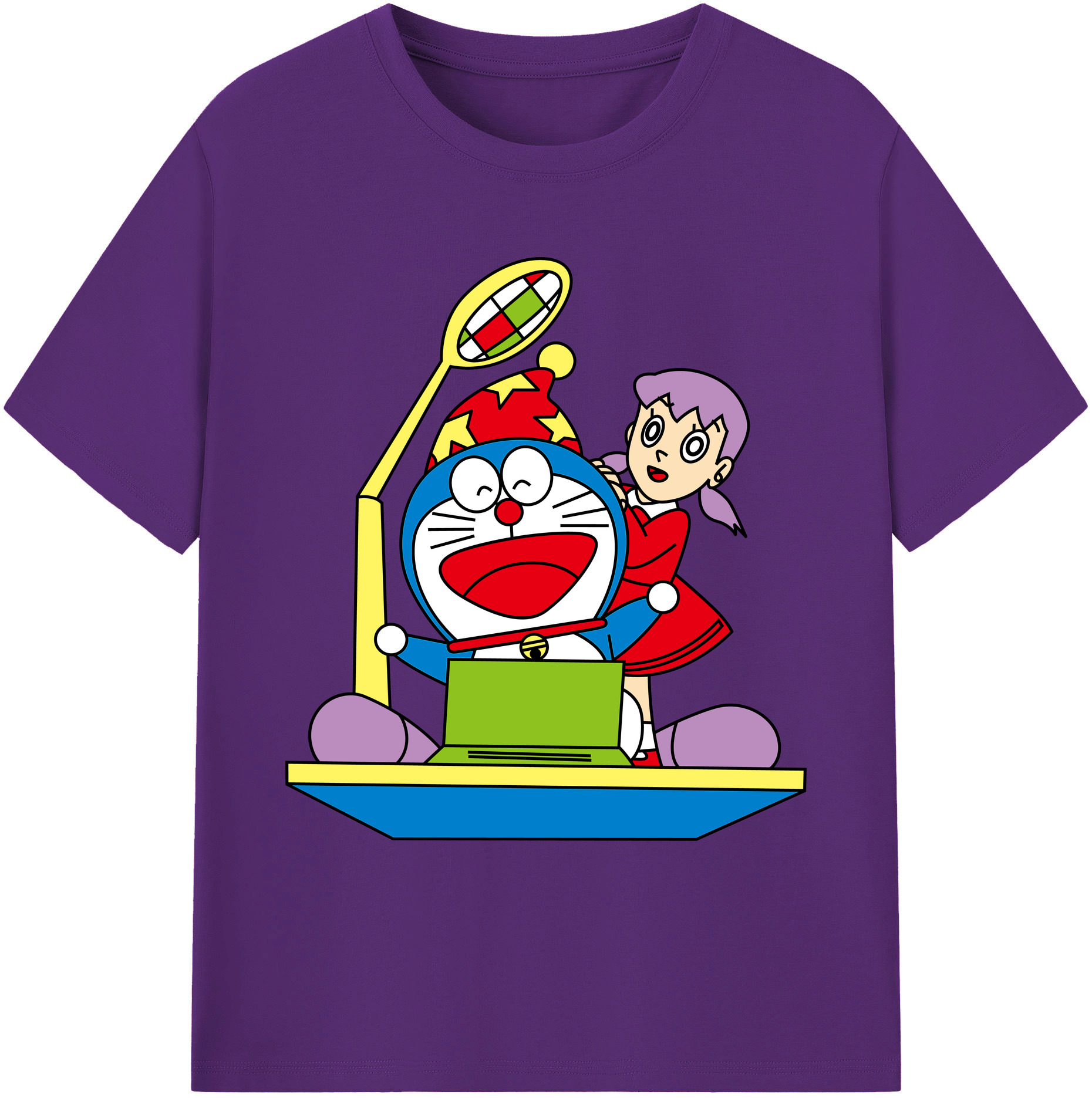 （画像用） ドラえもん みなもと しずか Doraemon Shizuka Minamoto 綿100％ メンズ半袖Tシャツ｜肌触りやわらか＆通気性