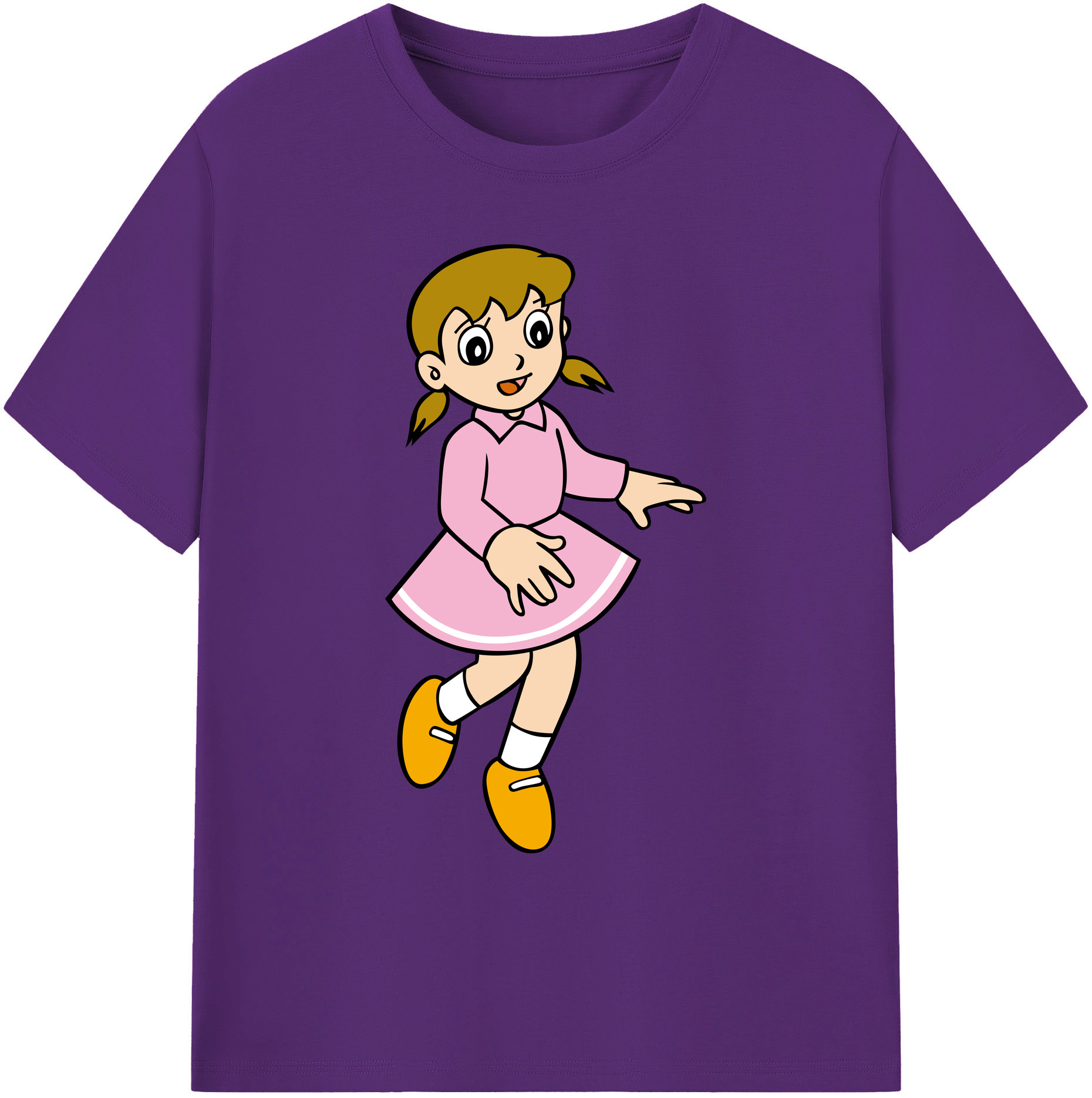 （画像用） ドラえもん みなもと しずか Doraemon Shizuka Minamoto 綿100％ メンズ半袖Tシャツ｜肌触りやわらか＆通気性
