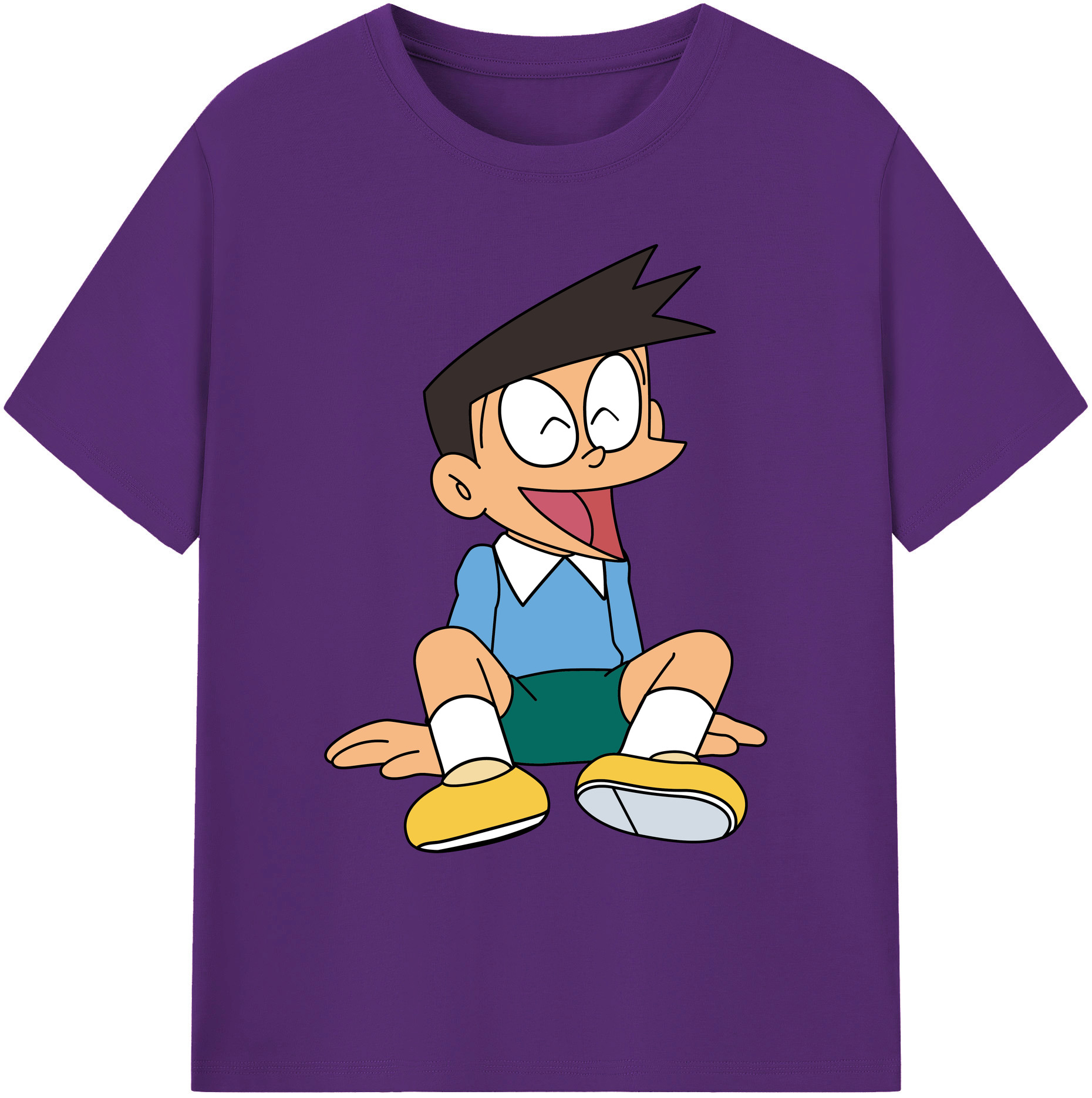 （画像用） ドラえもん 骨川 スネ夫 Doraemon Honekawa Suneo 綿100％ メンズ半袖Tシャツ｜肌触りやわらか＆通気性