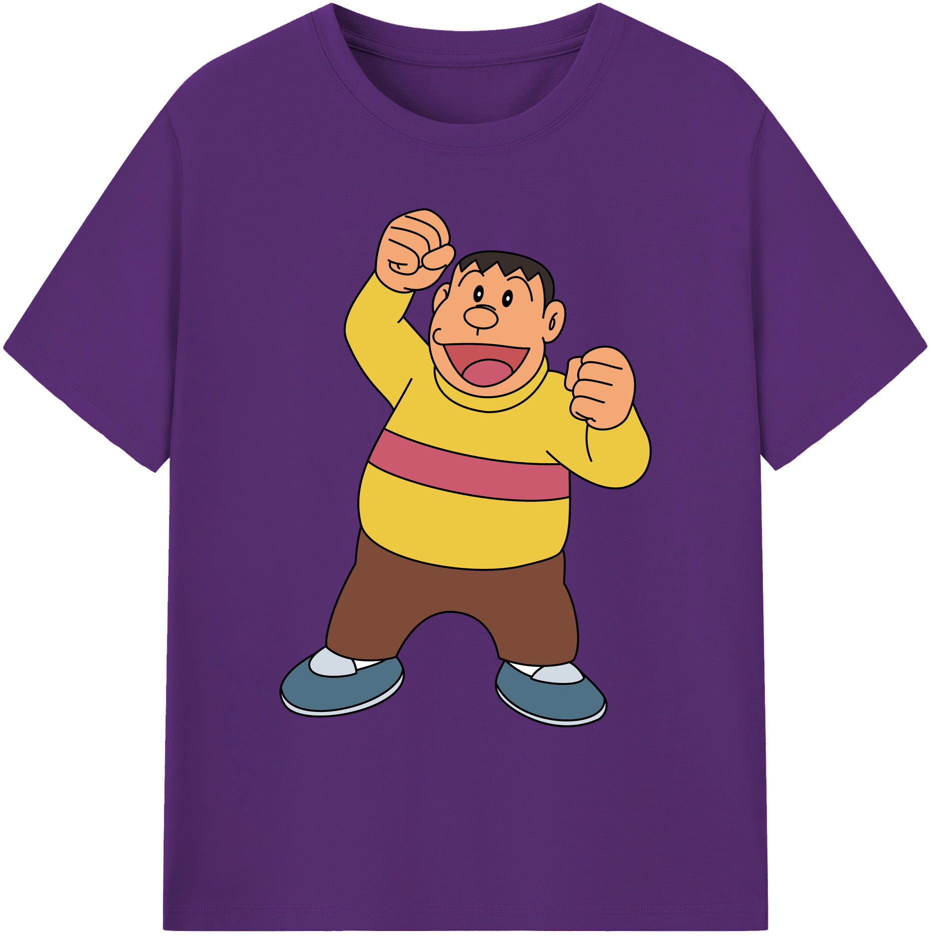 （画像用） ドラえもん 剛田武 Doraemon Gouta Takeshi 綿100％ メンズ半袖Tシャツ｜肌触りやわらか＆通気性