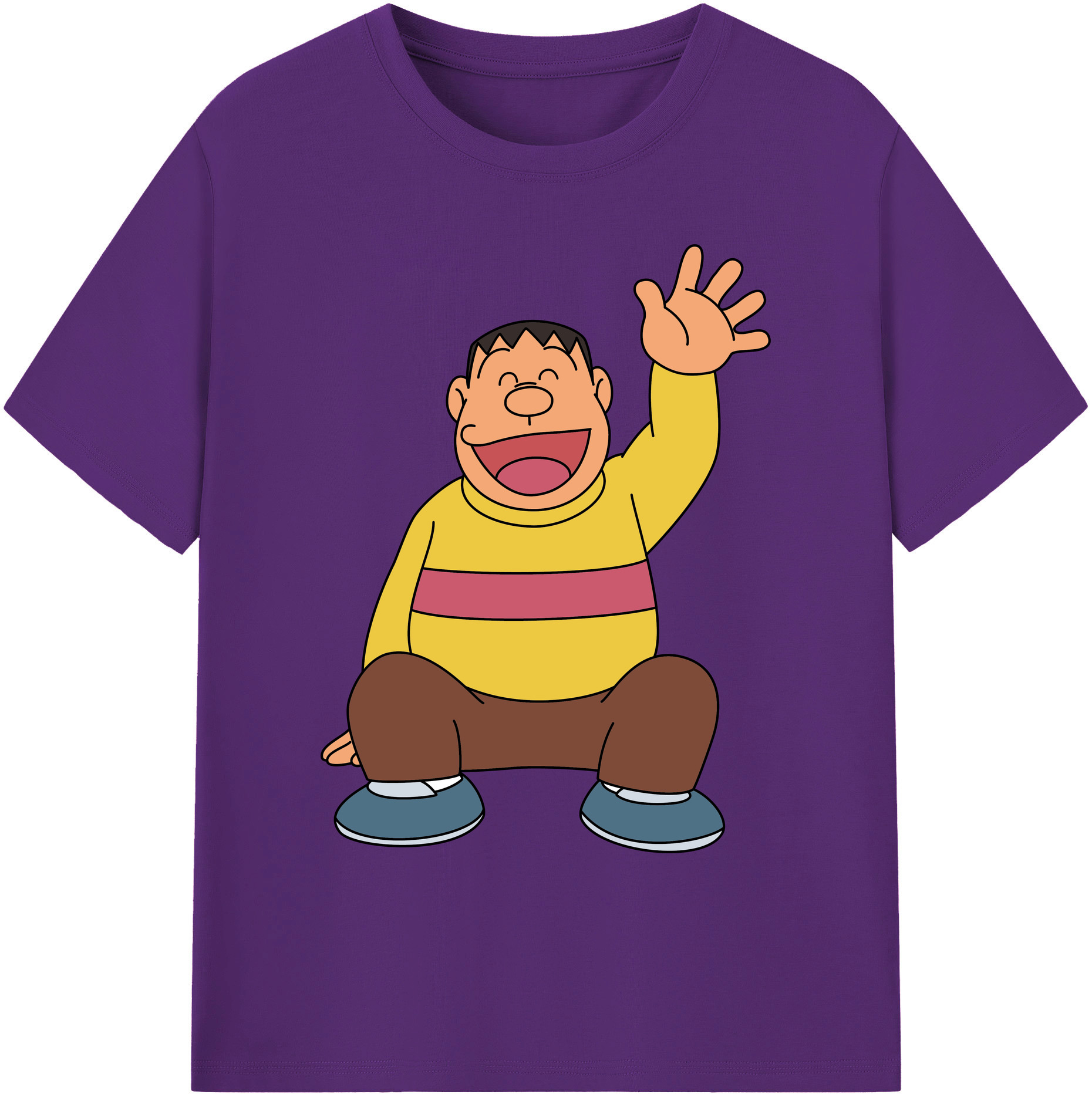 （画像用） ドラえもん 剛田武 Doraemon Gouta Takeshi 綿100％ メンズ半袖Tシャツ｜肌触りやわらか＆通気性