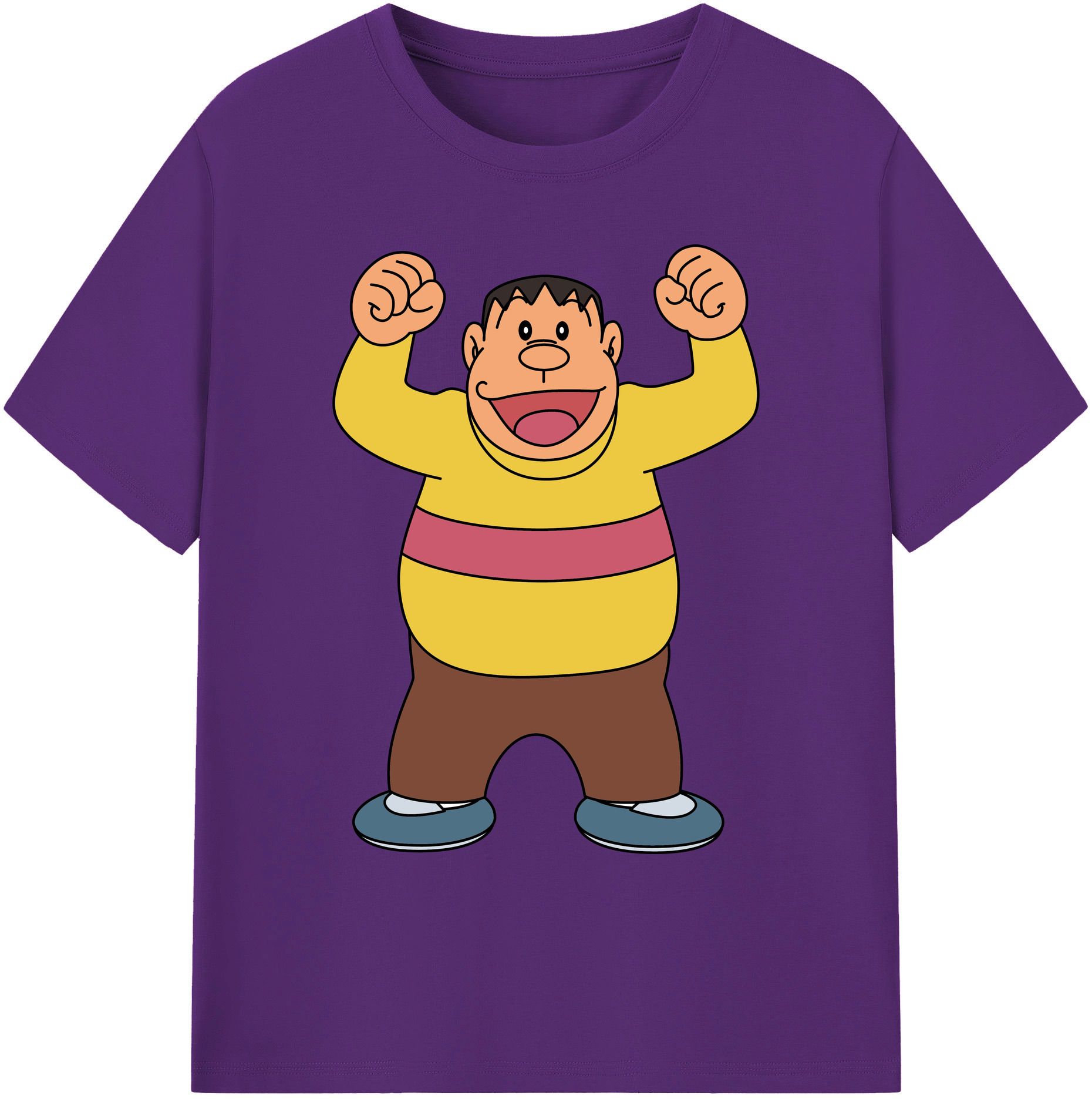 （画像用） ドラえもん 剛田武 Doraemon Gouta Takeshi 綿100％ メンズ半袖Tシャツ｜肌触りやわらか＆通気性
