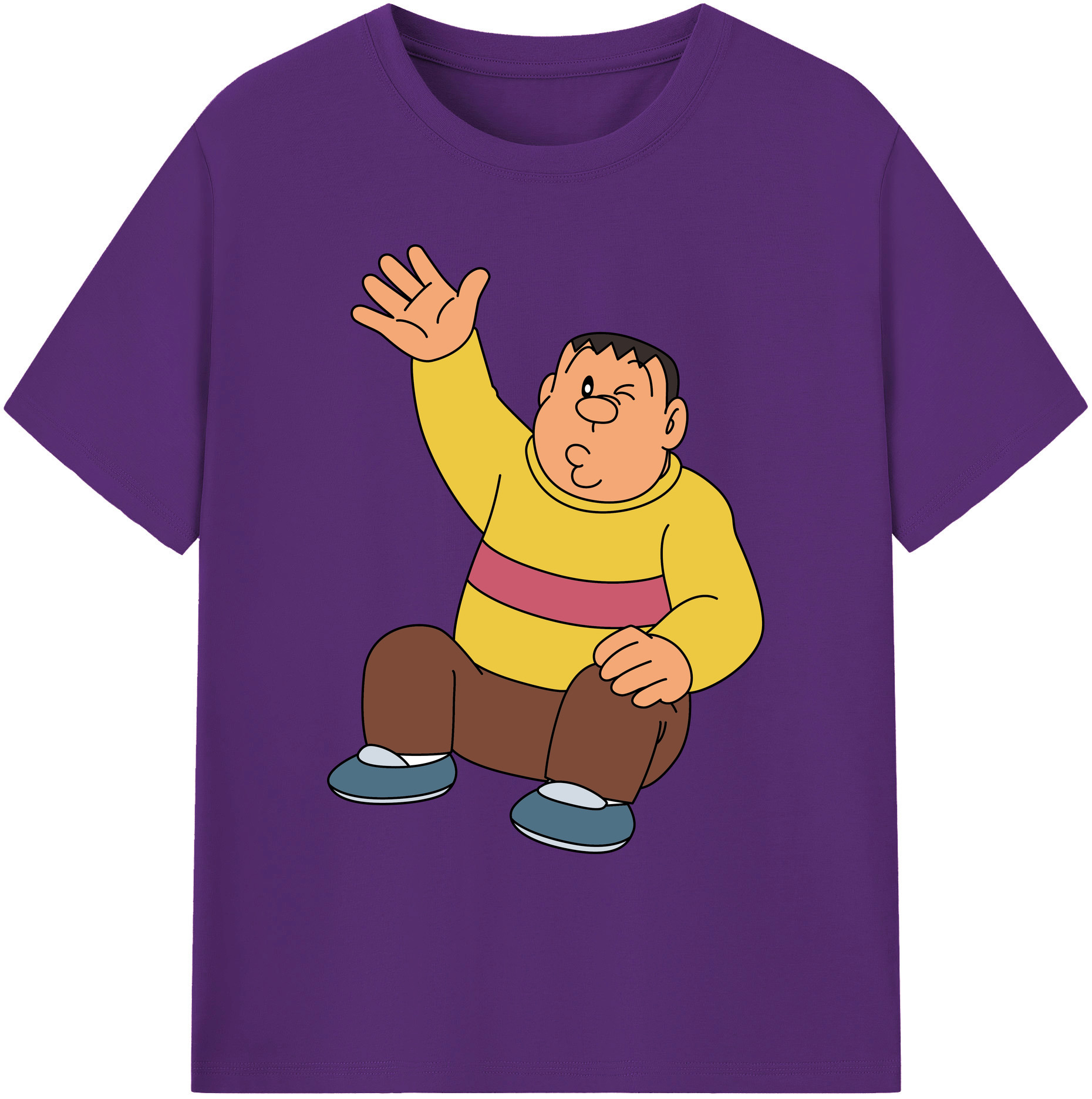 （画像用） ドラえもん 剛田武 Doraemon Gouta Takeshi 綿100％ メンズ半袖Tシャツ｜肌触りやわらか＆通気性