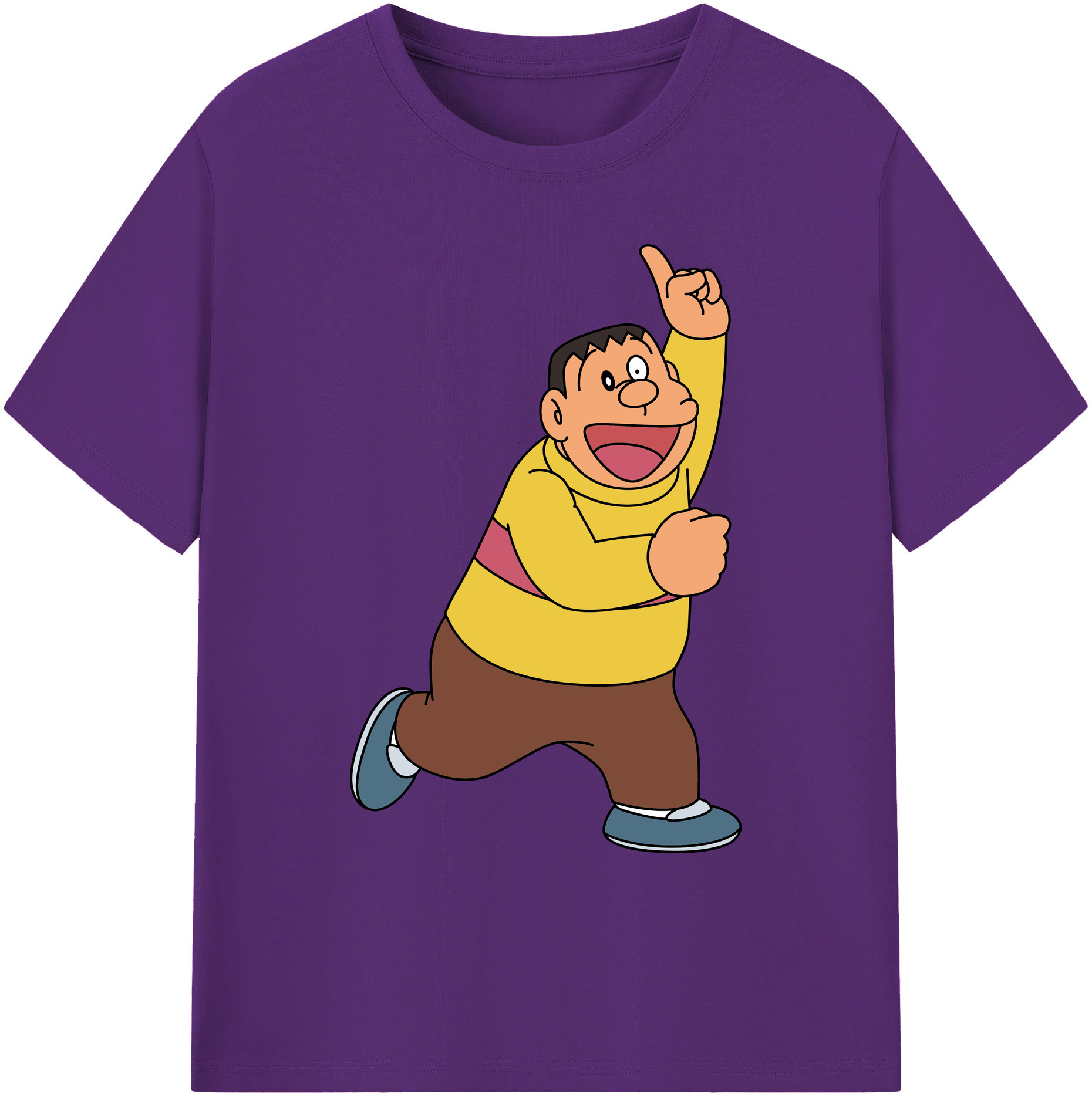 （画像用） ドラえもん 剛田武 Doraemon Gouta Takeshi 綿100％ メンズ半袖Tシャツ｜肌触りやわらか＆通気性