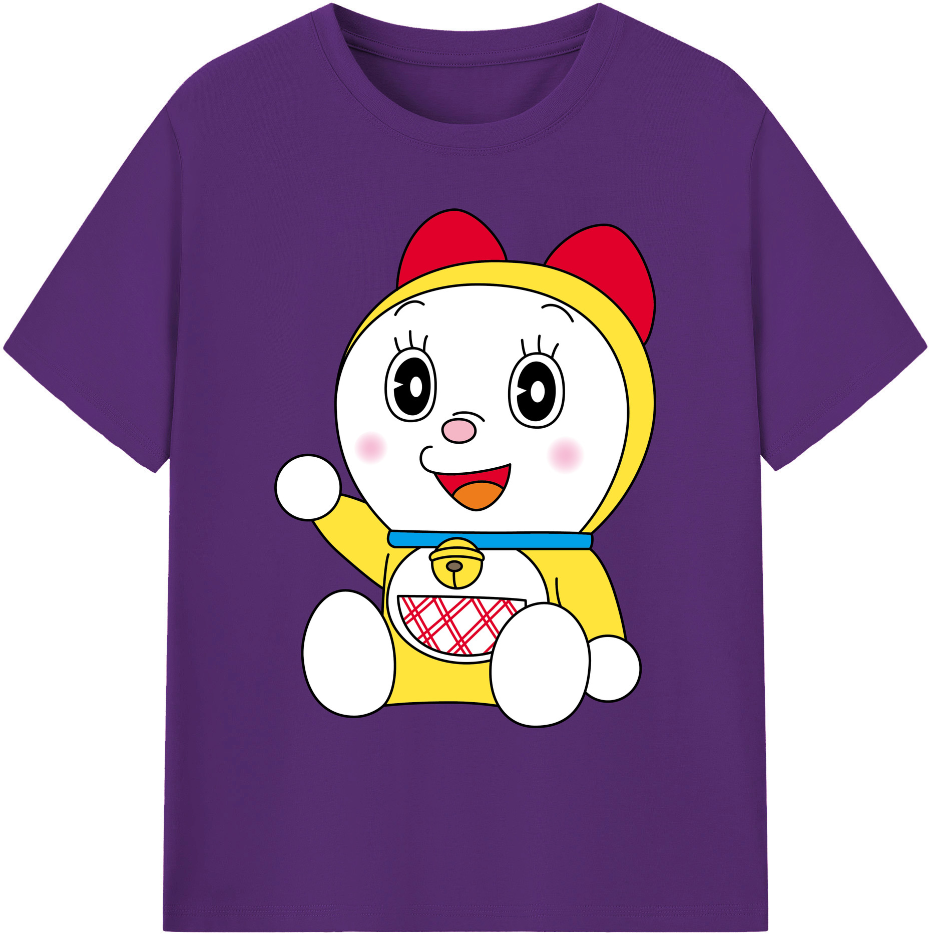 （画像用） ドラえもん ドラミ Doraemon Dorami 綿100％ メンズ半袖Tシャツ｜肌触りやわらか＆通気性