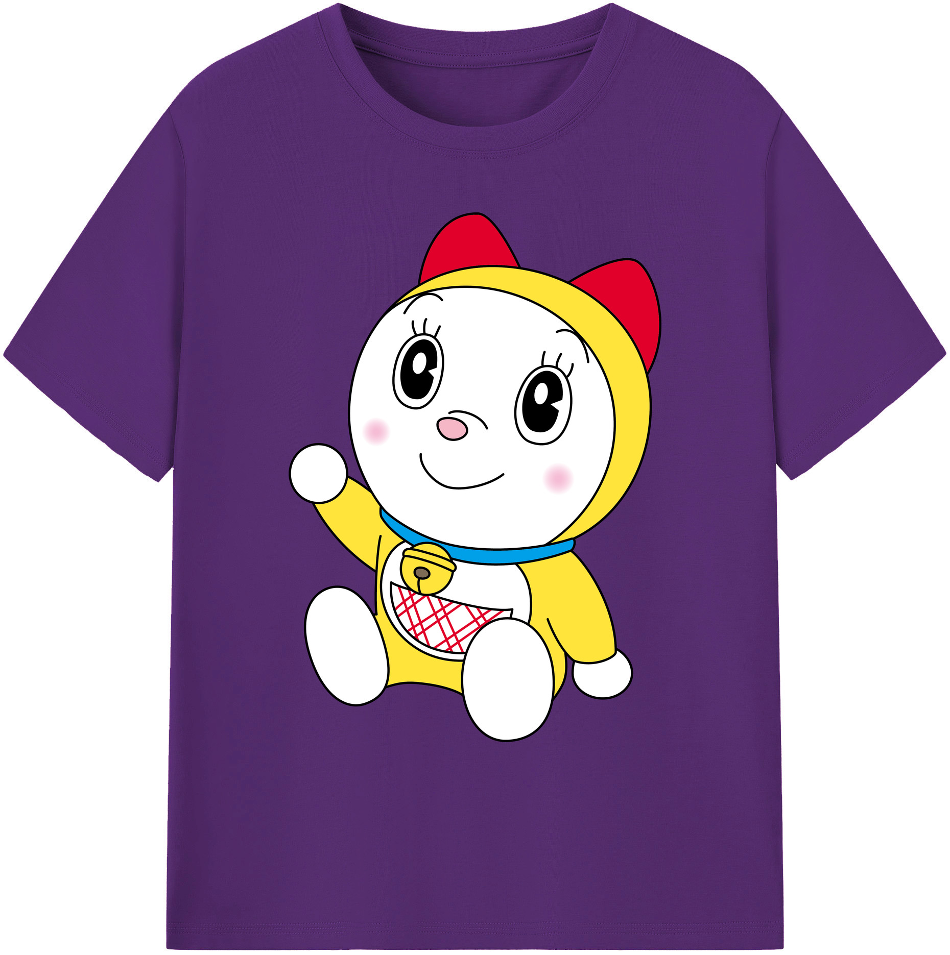 （画像用） ドラえもん ドラミ Doraemon Dorami 綿100％ メンズ半袖Tシャツ｜肌触りやわらか＆通気性