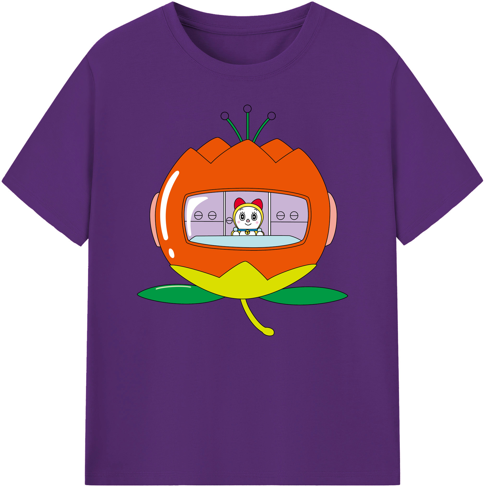 （画像用） ドラえもん ドラミ Doraemon Dorami 綿100％ メンズ半袖Tシャツ｜肌触りやわらか＆通気性
