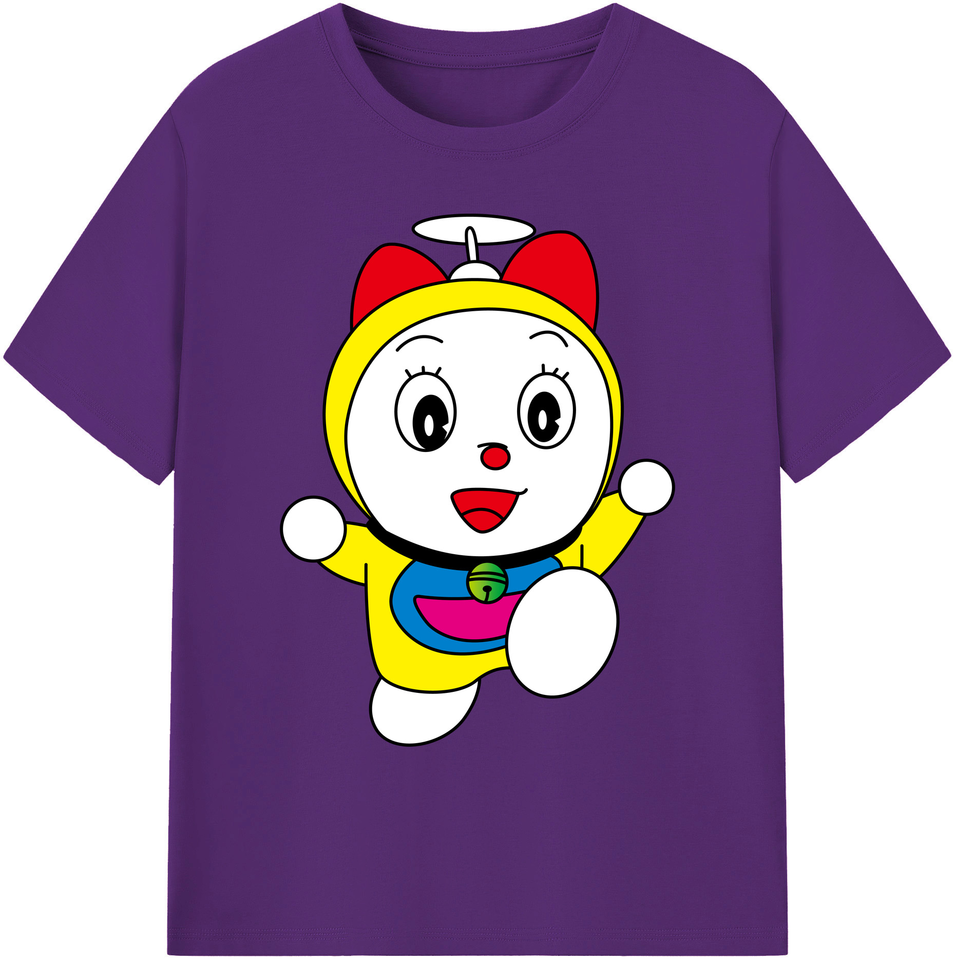 （画像用） ドラえもん ドラミ Doraemon Dorami 綿100％ メンズ半袖Tシャツ｜肌触りやわらか＆通気性