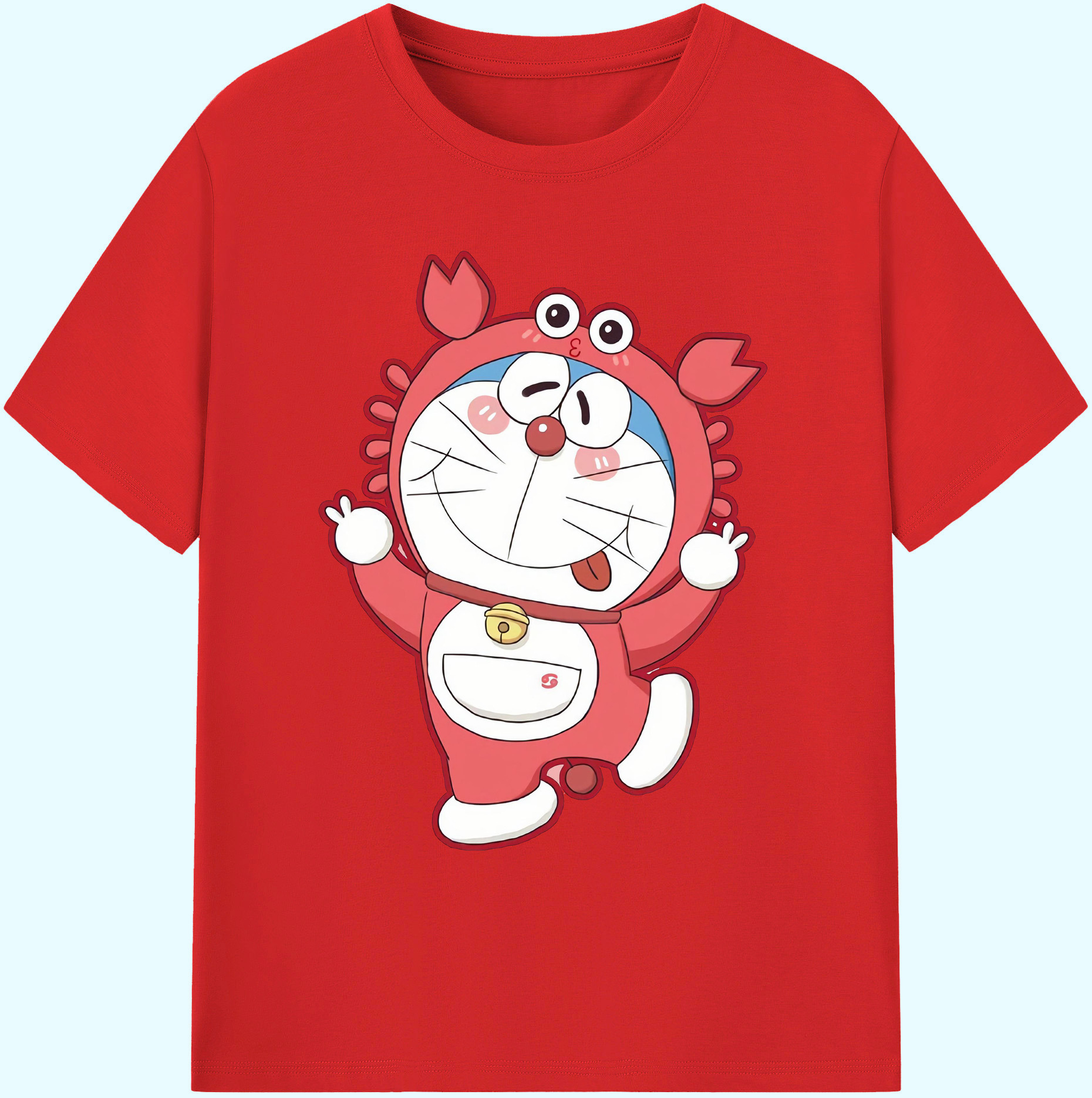 （画像用） ドラえもん Doraemon 綿100％ メンズ半袖Tシャツ｜肌触りやわらか＆通気性